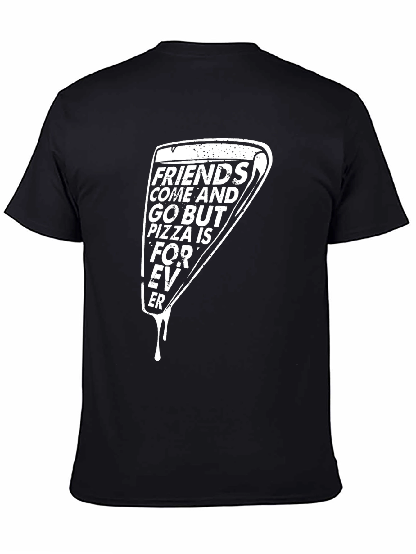 Pizza is Forever Black Graphic Tee