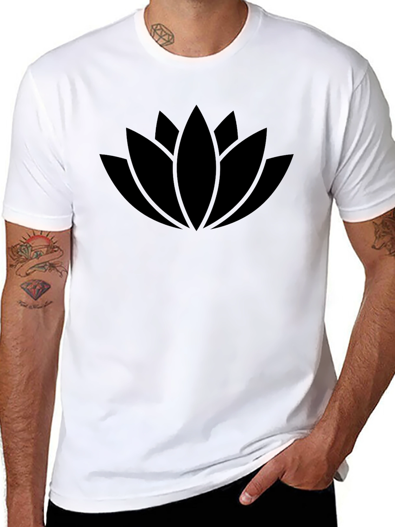 Lotus Flower Graphic Tee - Relaxed Fit