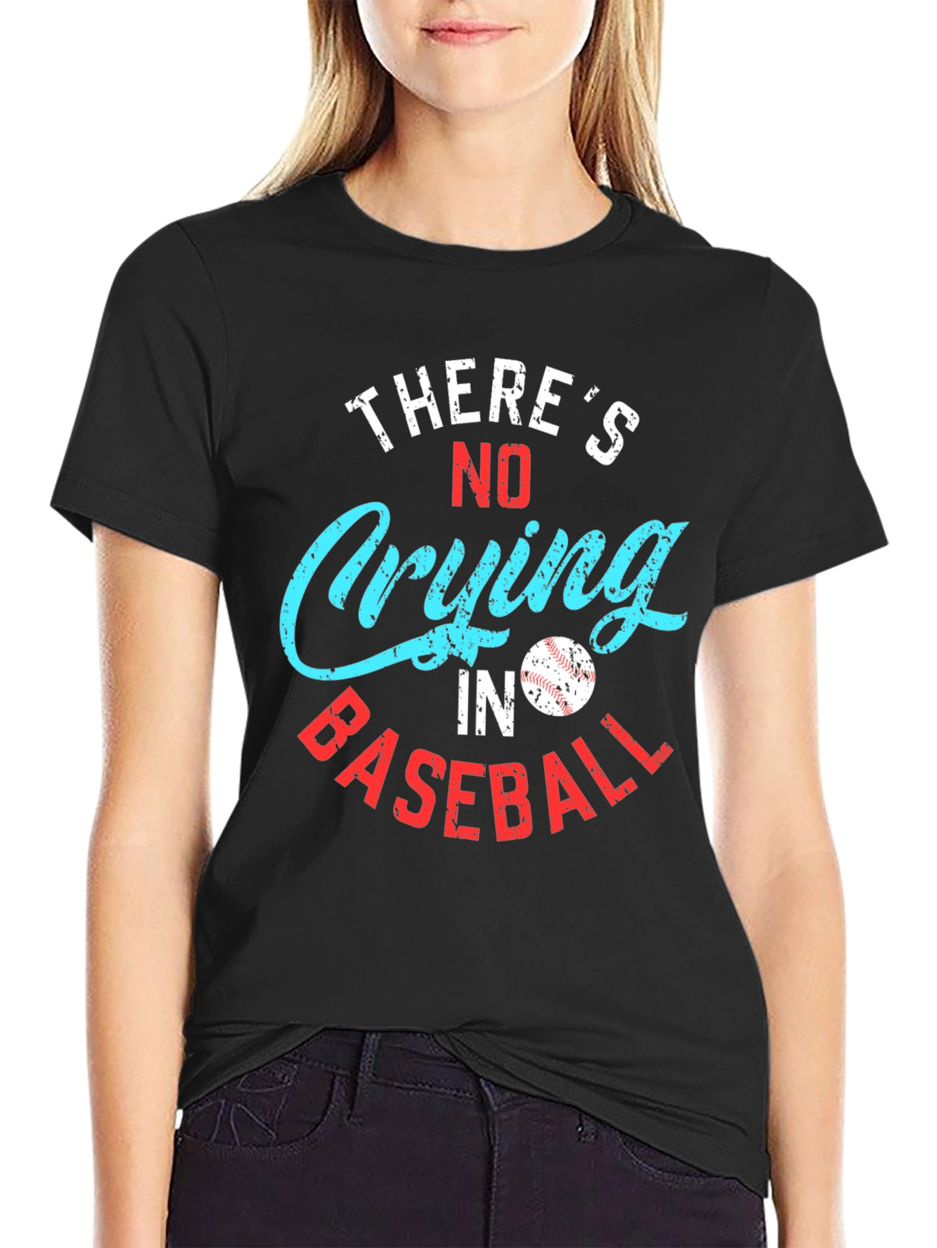 Theres No Crying in Baseball Graphic Tee