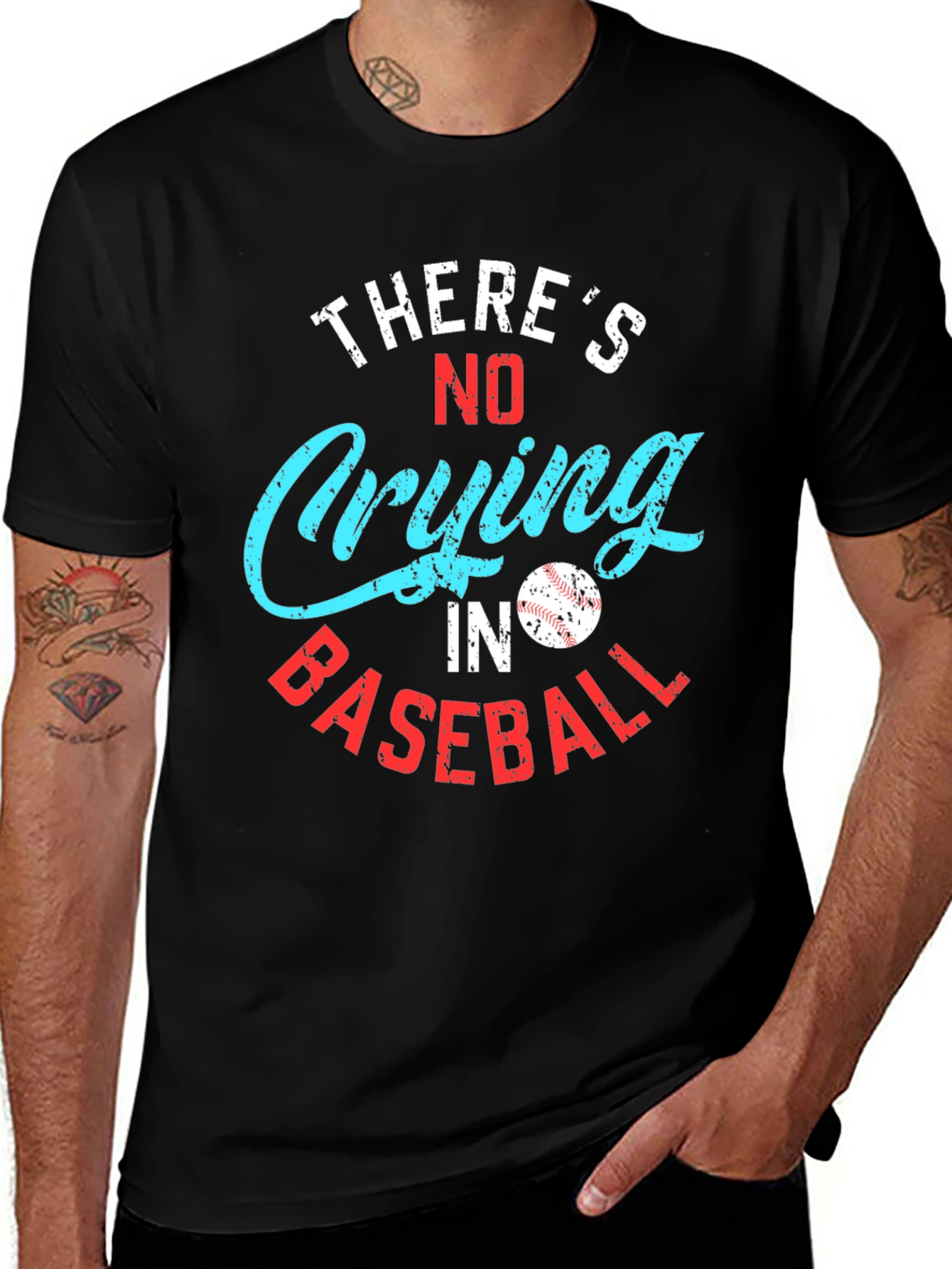 Theres No Crying in Baseball Graphic Tee