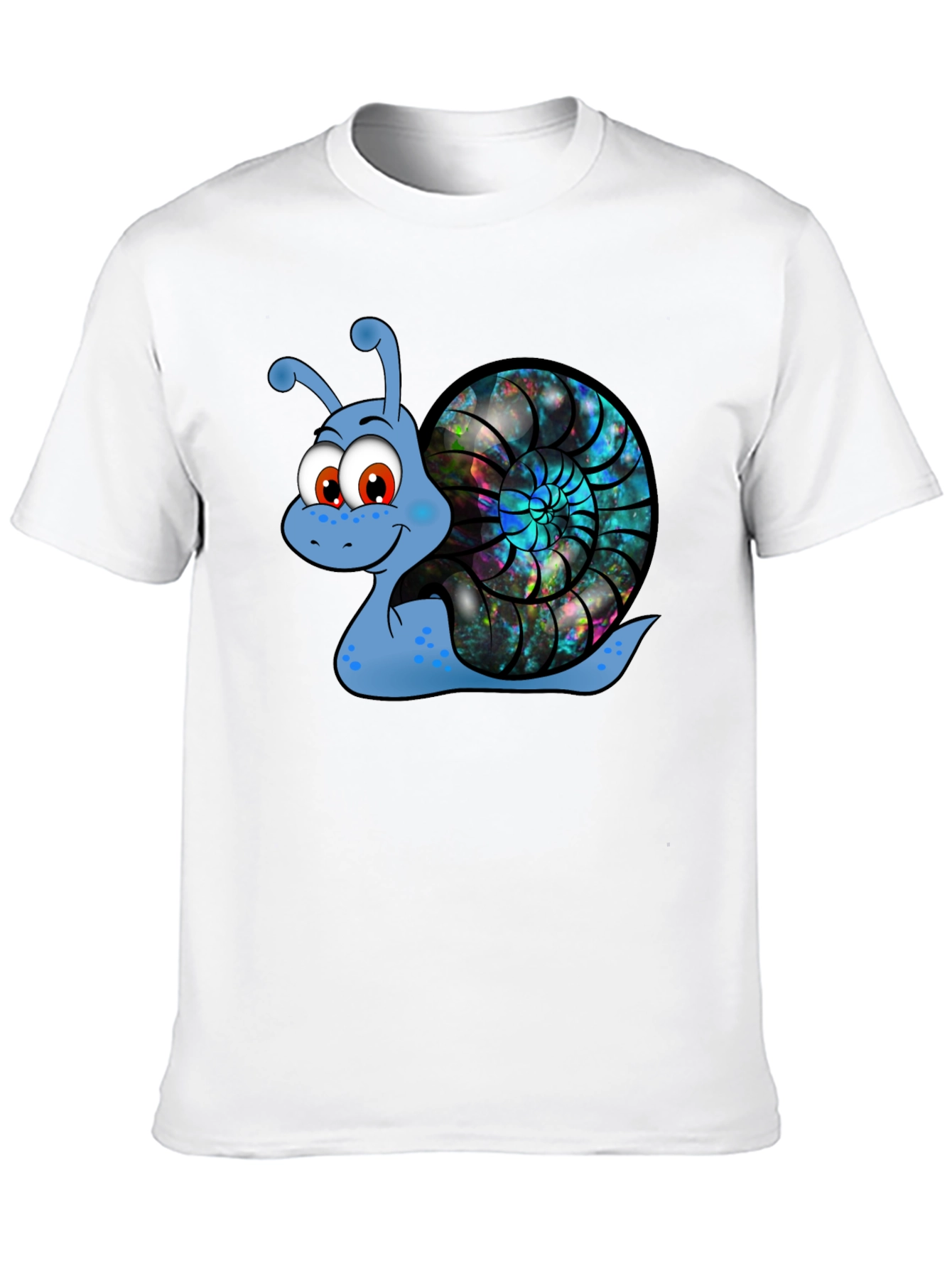Cartoon Snail Graphic Tee - Black