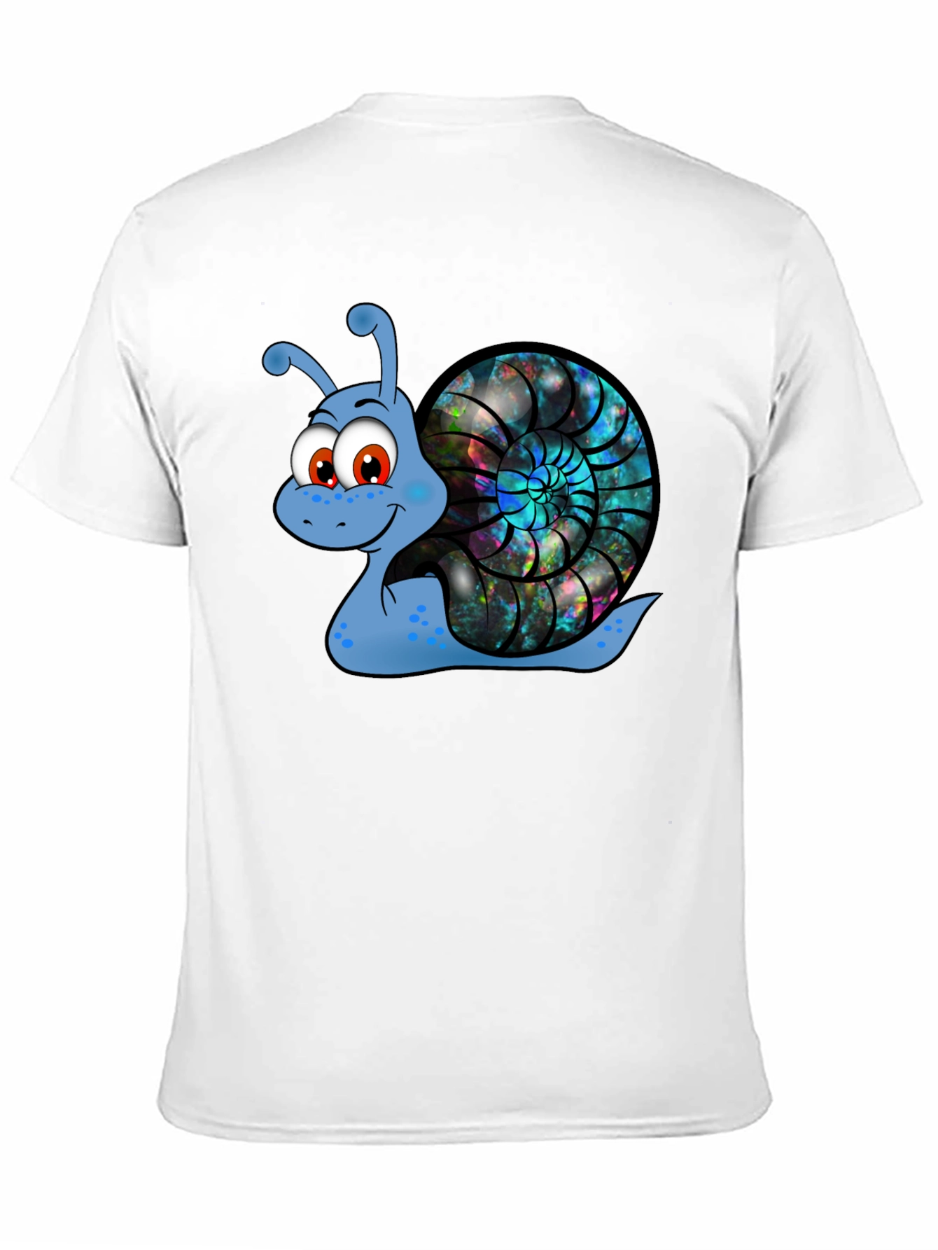 Cartoon Snail Graphic Tee - Black