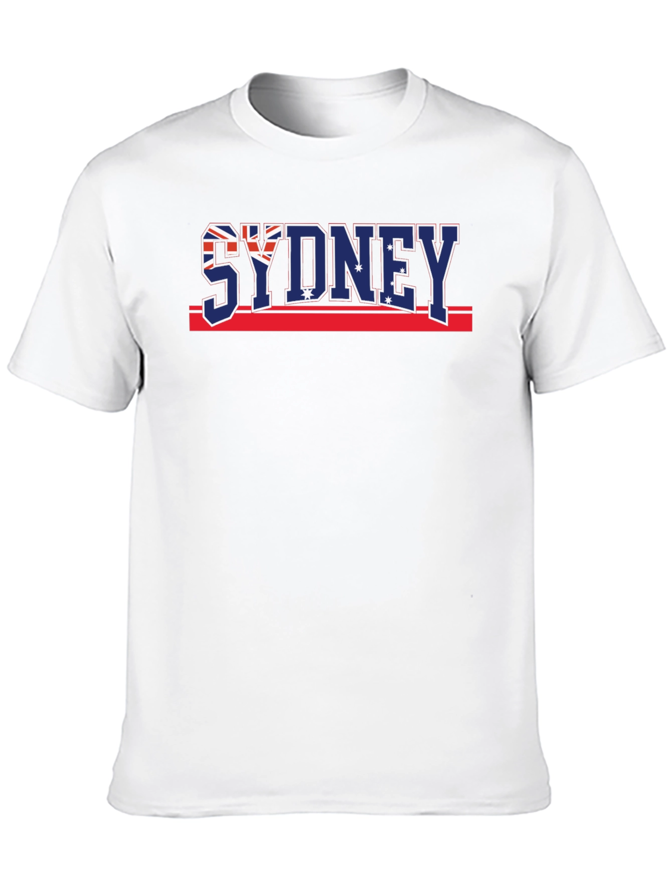 Sydney Australia Flag Graphic Black T-Shirt