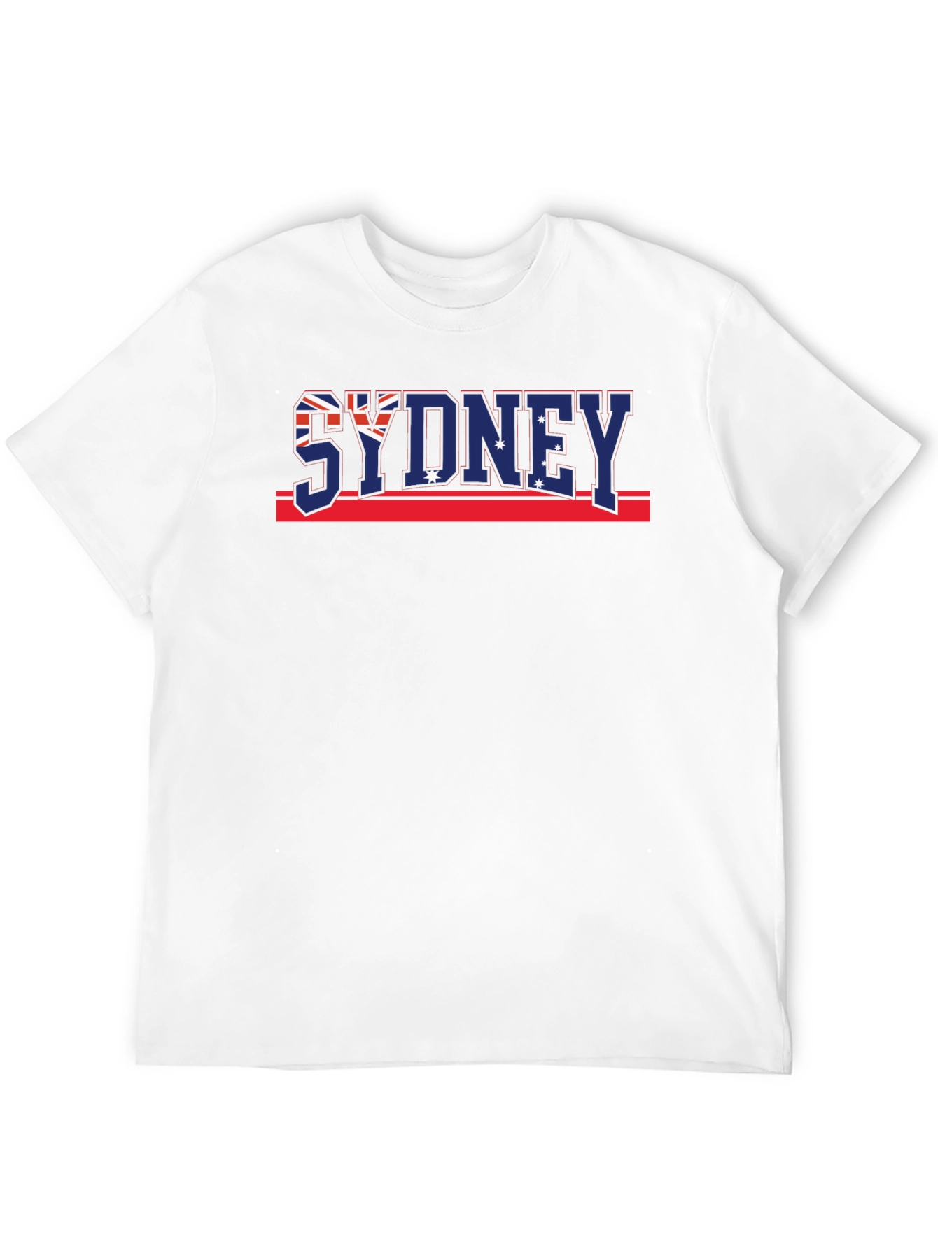 Sydney Australia Flag Graphic Black T-Shirt