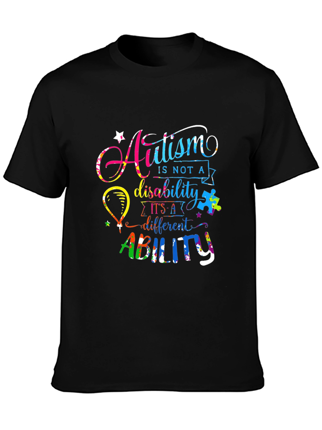 Autism Awareness T-Shirt - Ability Not Disability