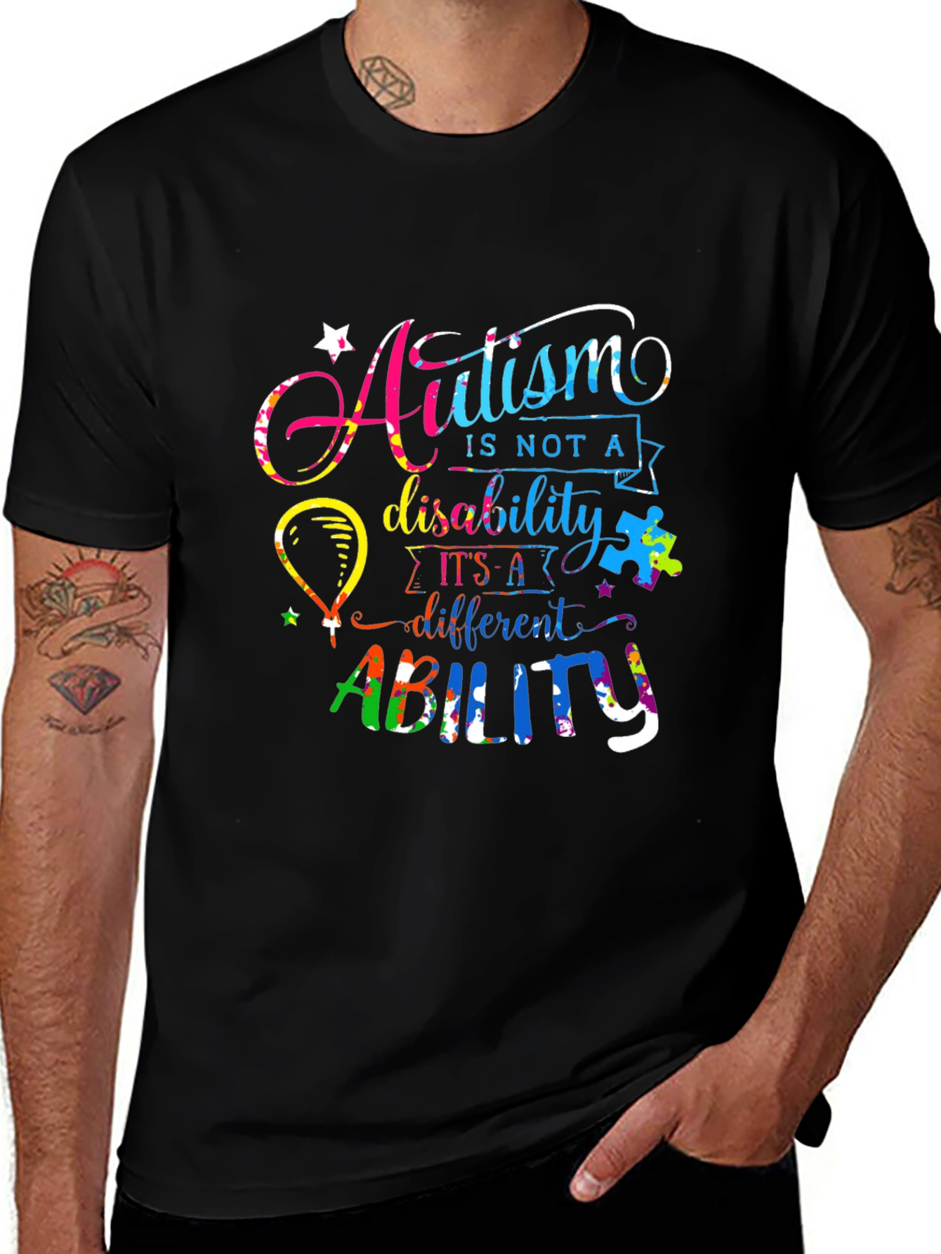 Autism Awareness T-Shirt - Ability Not Disability