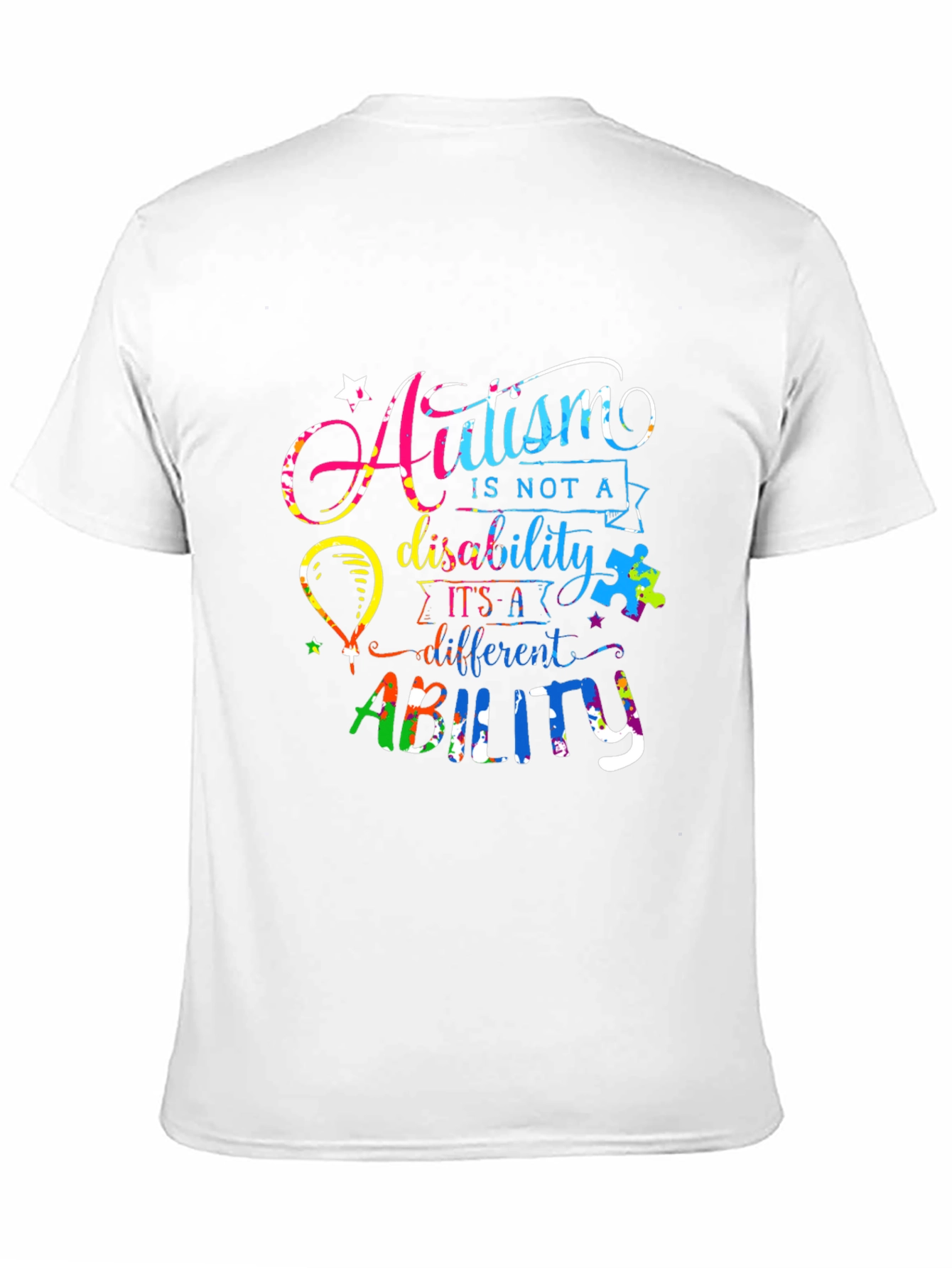 Autism Awareness T-Shirt - Ability Not Disability