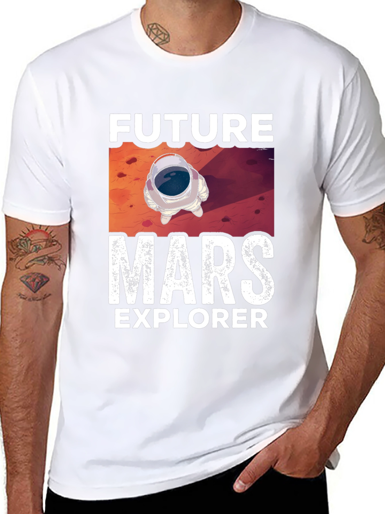 Future Mars Explorer Graphic Tee
