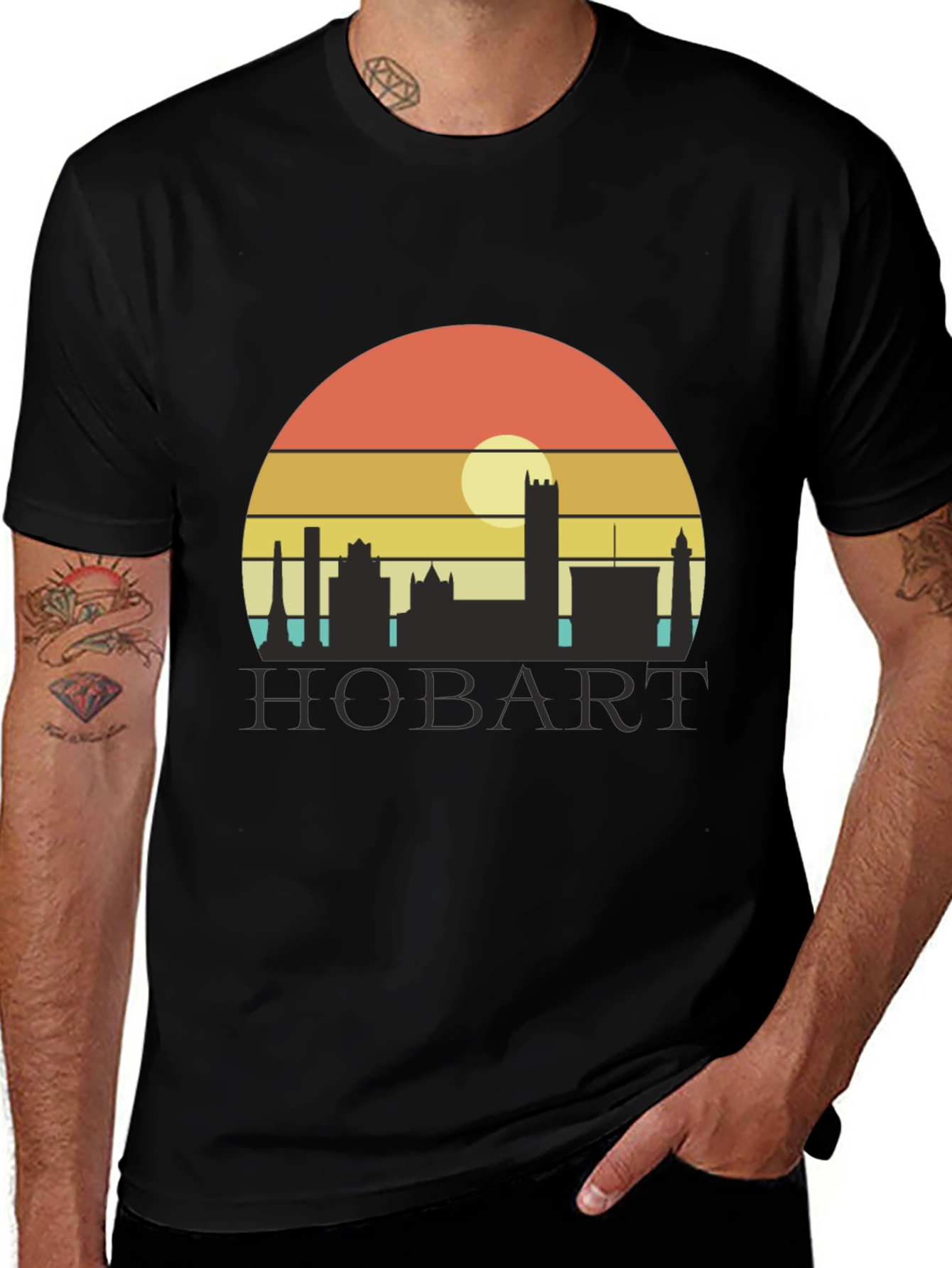 Retro Hobart Skyline T-Shirt