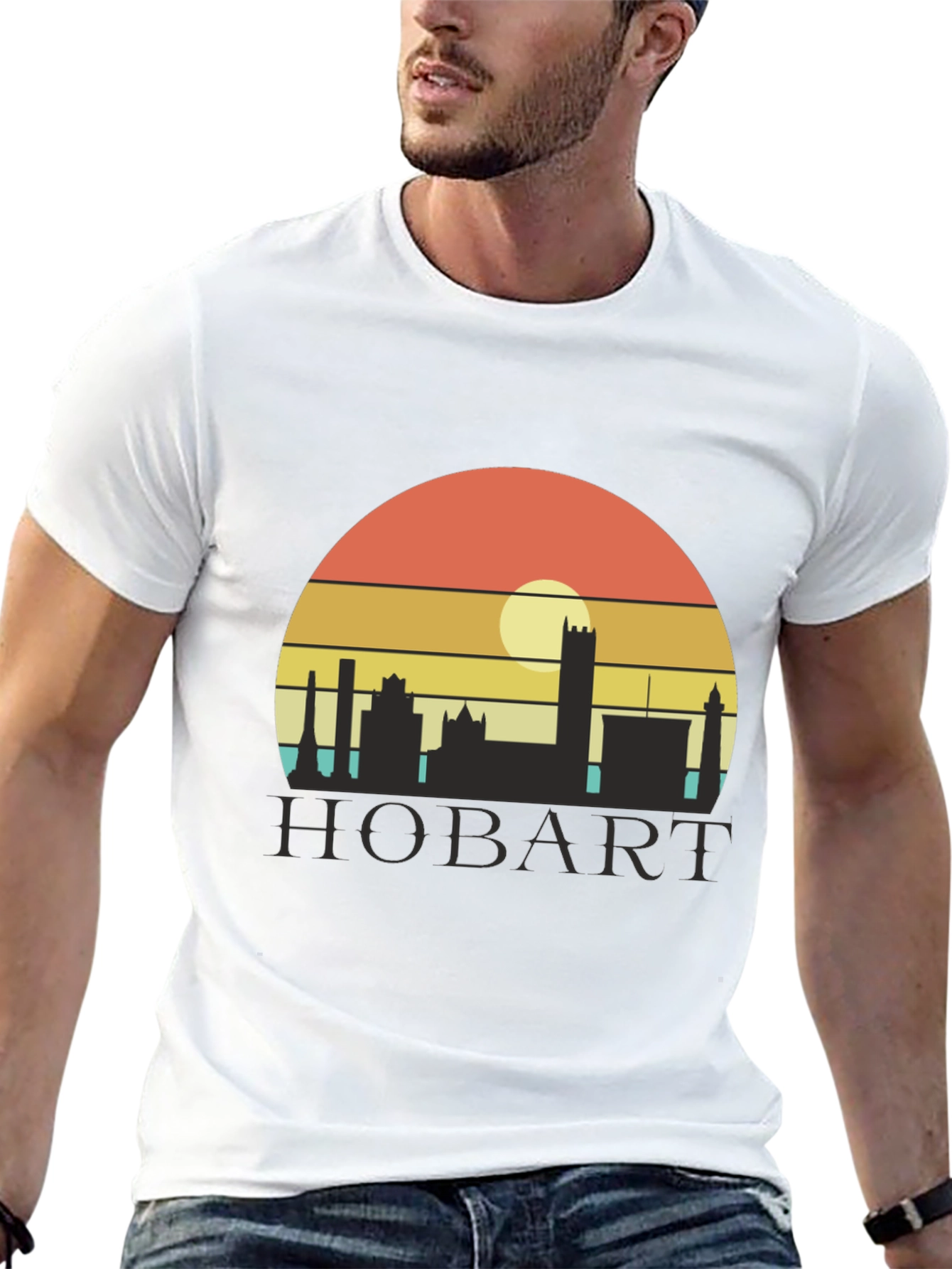 Retro Hobart Skyline T-Shirt