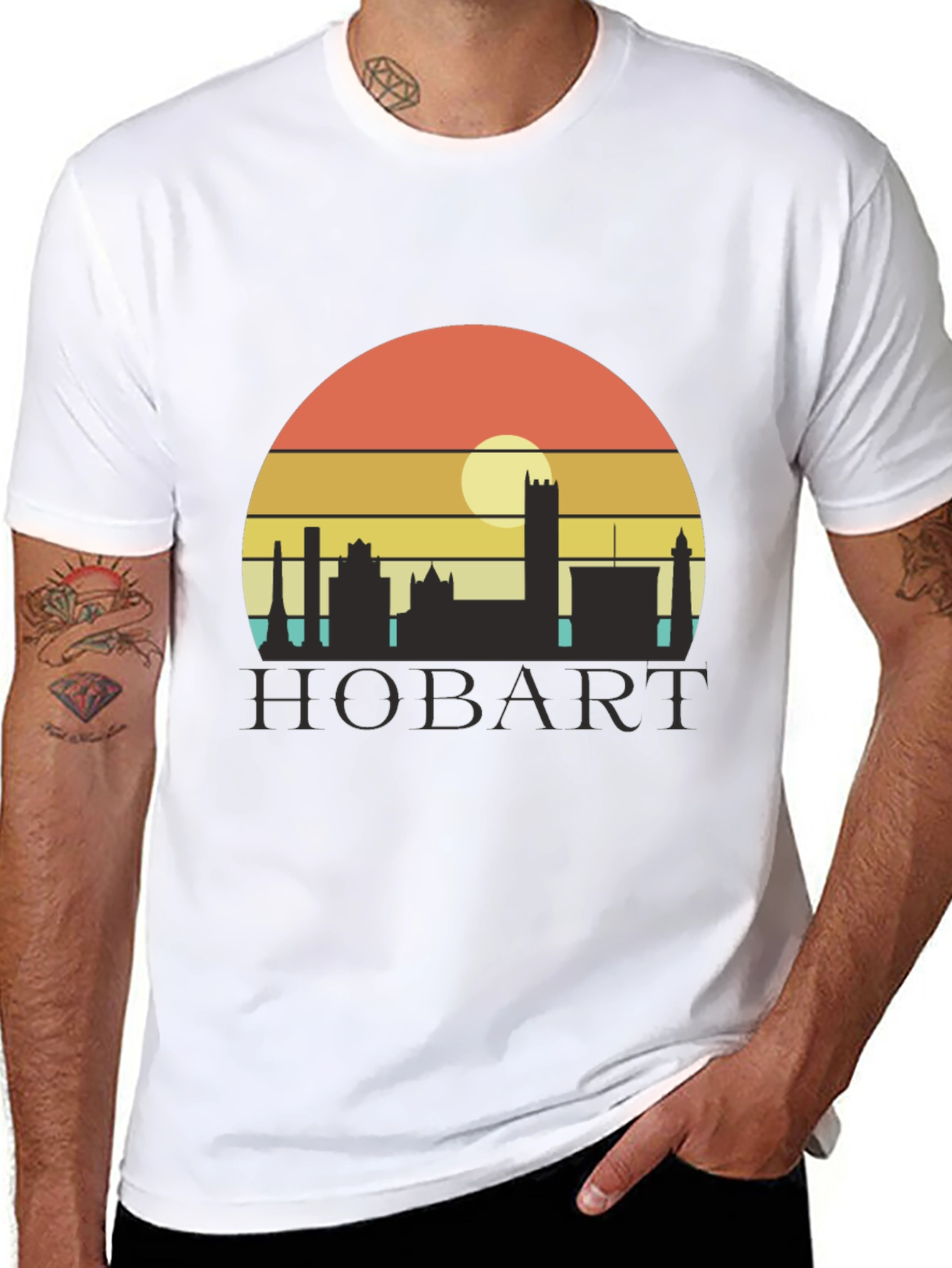Retro Hobart Skyline T-Shirt