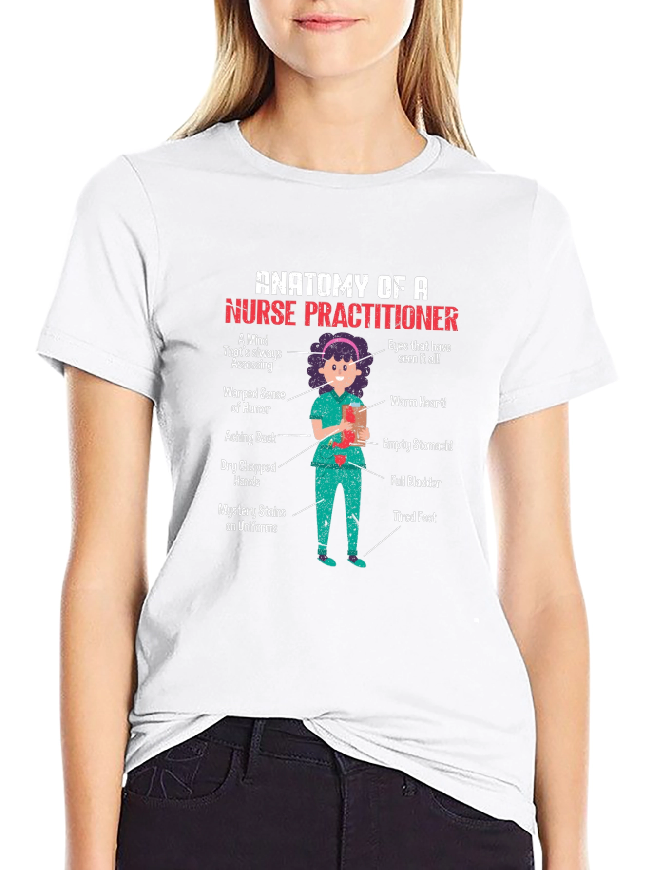 Anatomy of a Nurse Practitioner Graphic T-Shirt