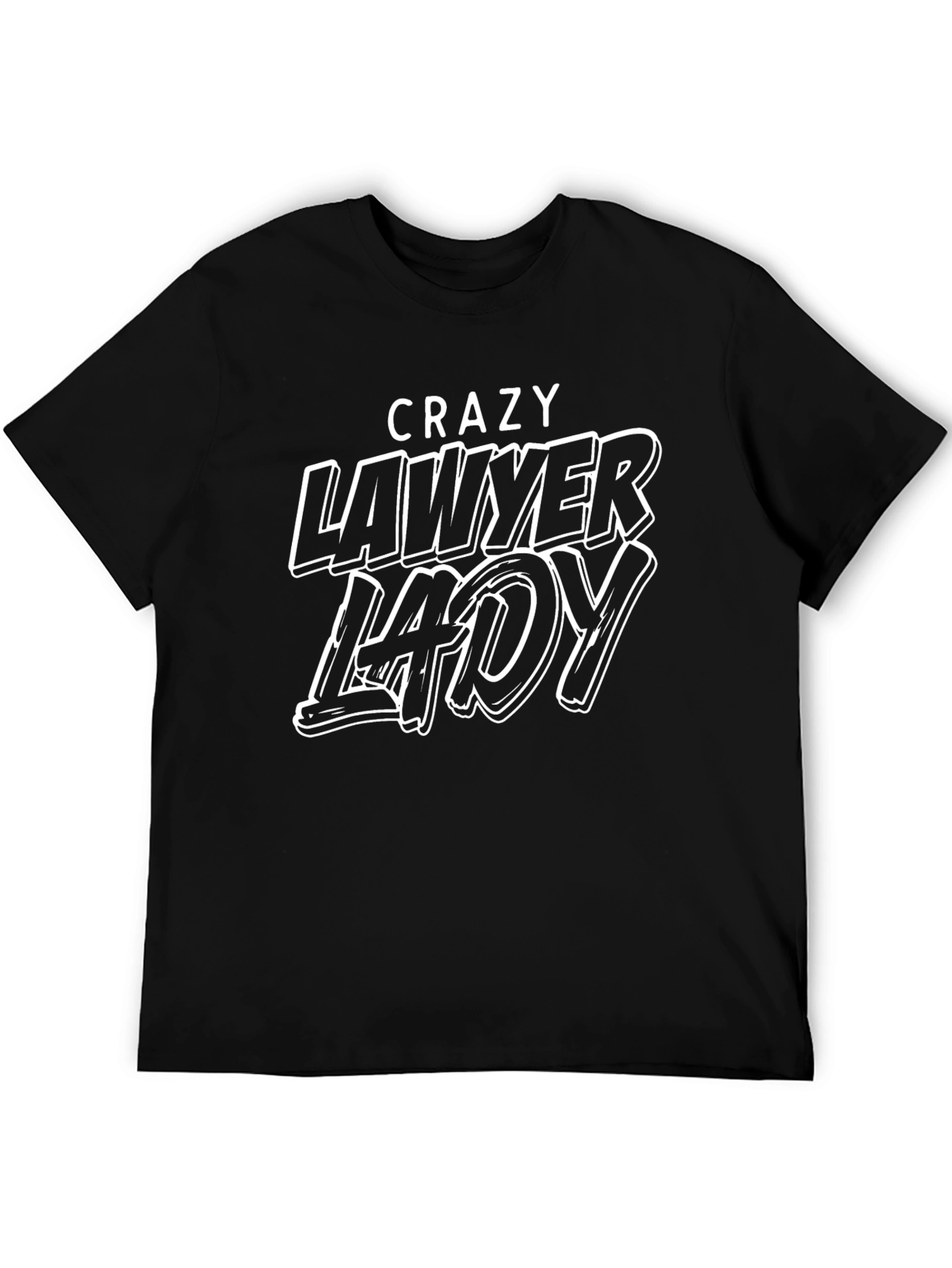 Crazy Lawyer Lady Black T-Shirt
