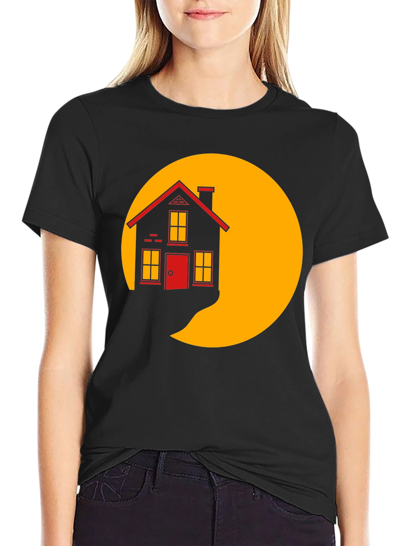 House on the Moon Black T-Shirt