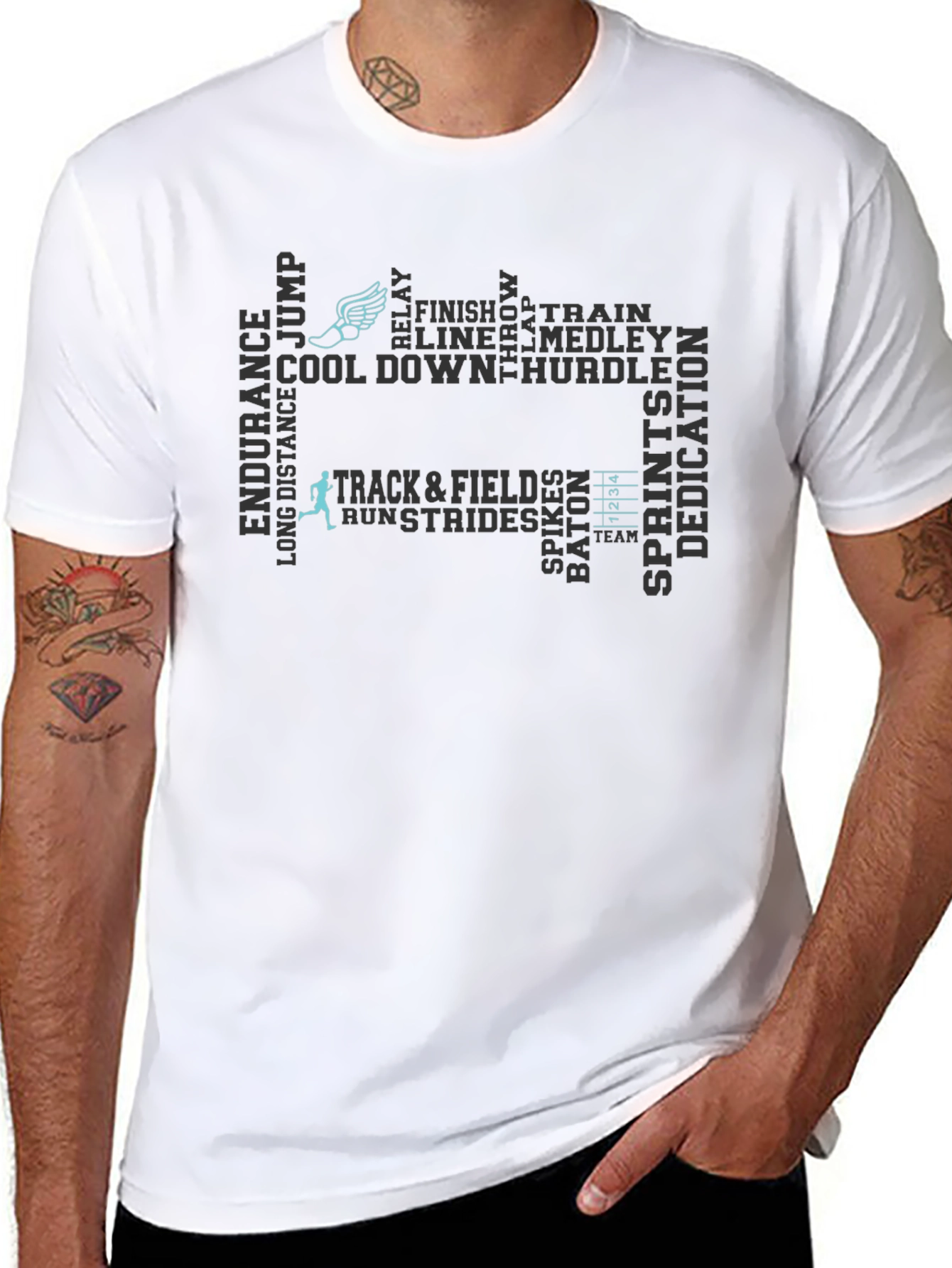 Track & Field Word Art T-Shirt
