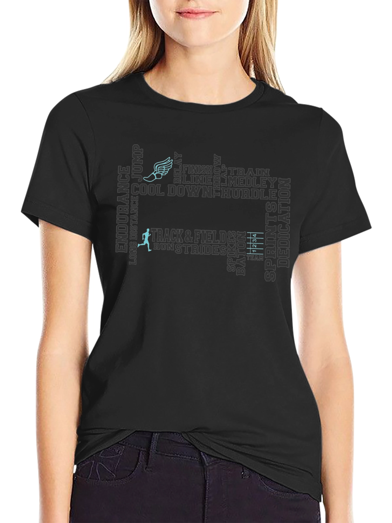 Track & Field Word Art T-Shirt