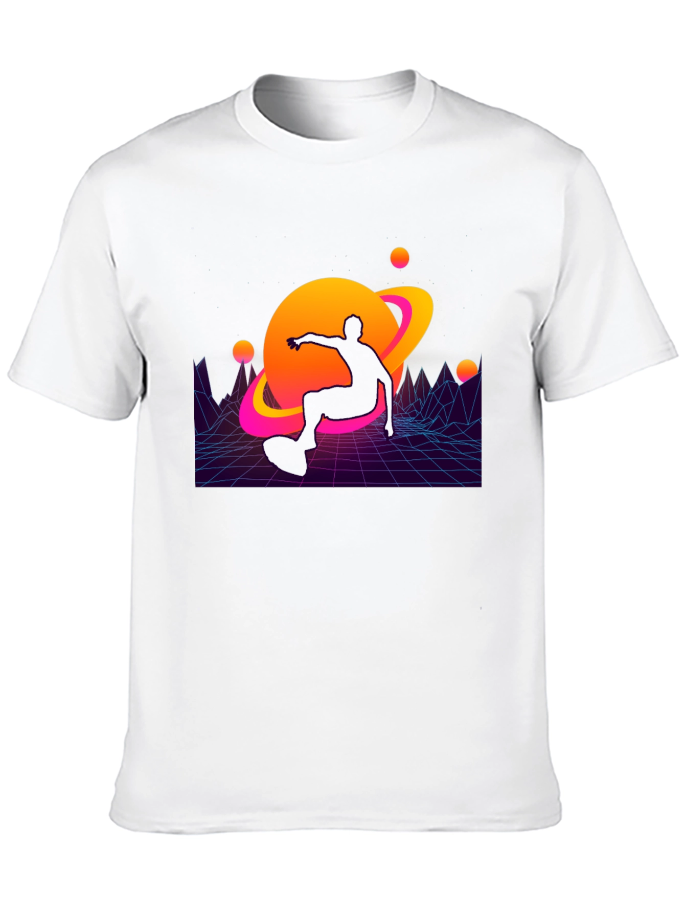 Retro Space Skater T-Shirt - Black Graphic Tee