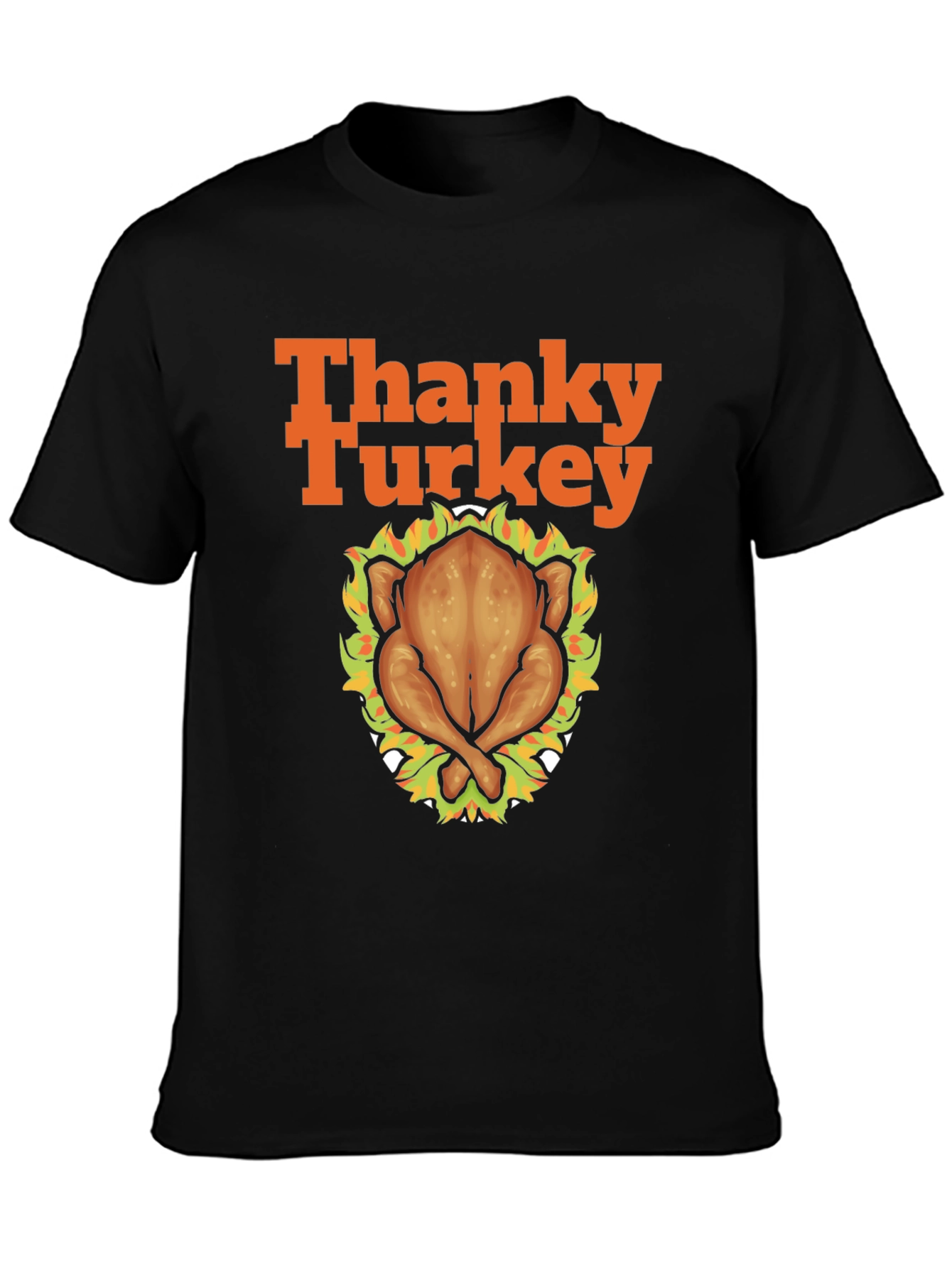 Thanky Turkey Thanksgiving T-Shirt - Roasted Turkey Graphic Tee