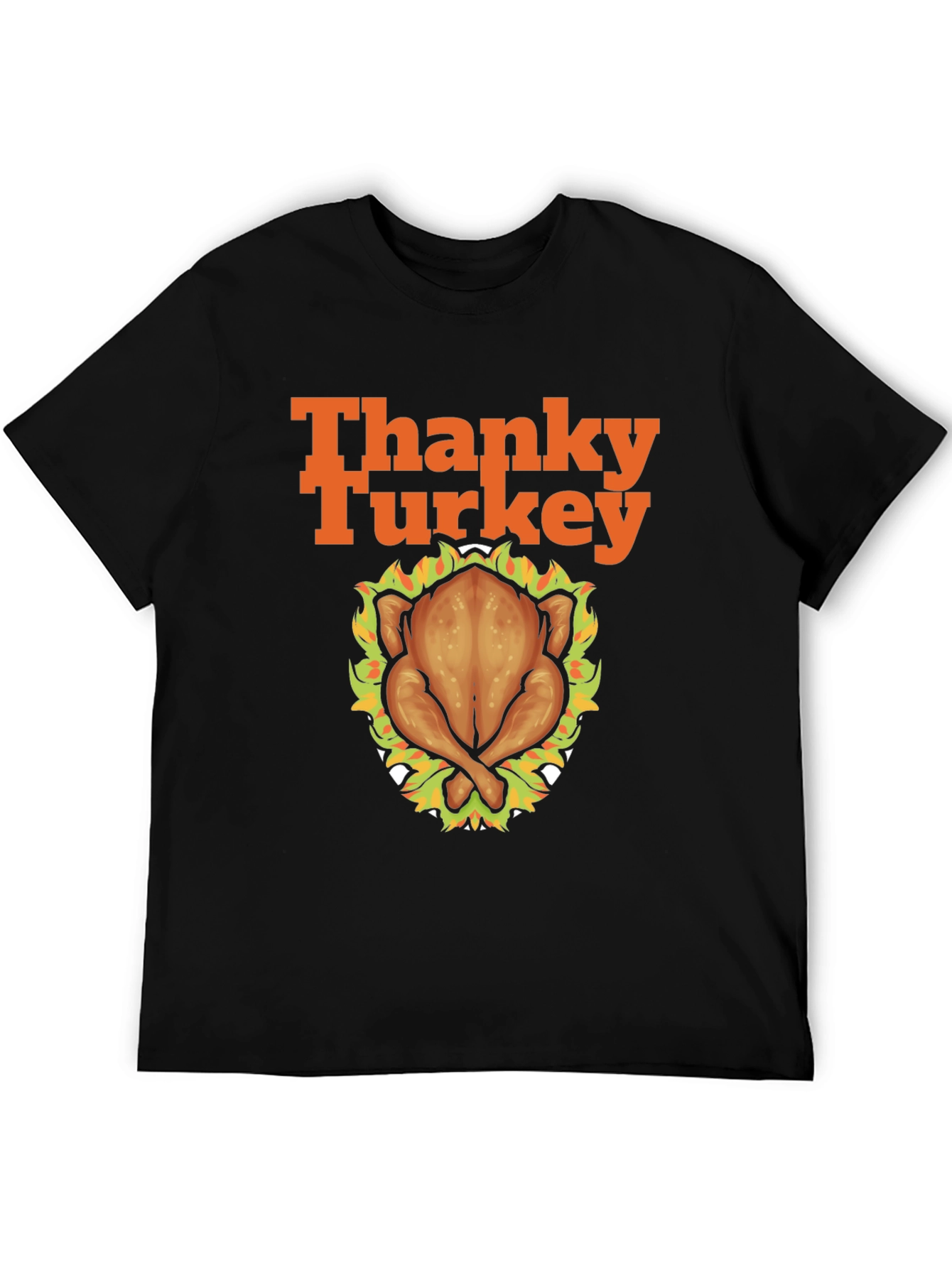 Thanky Turkey Thanksgiving T-Shirt - Roasted Turkey Graphic Tee