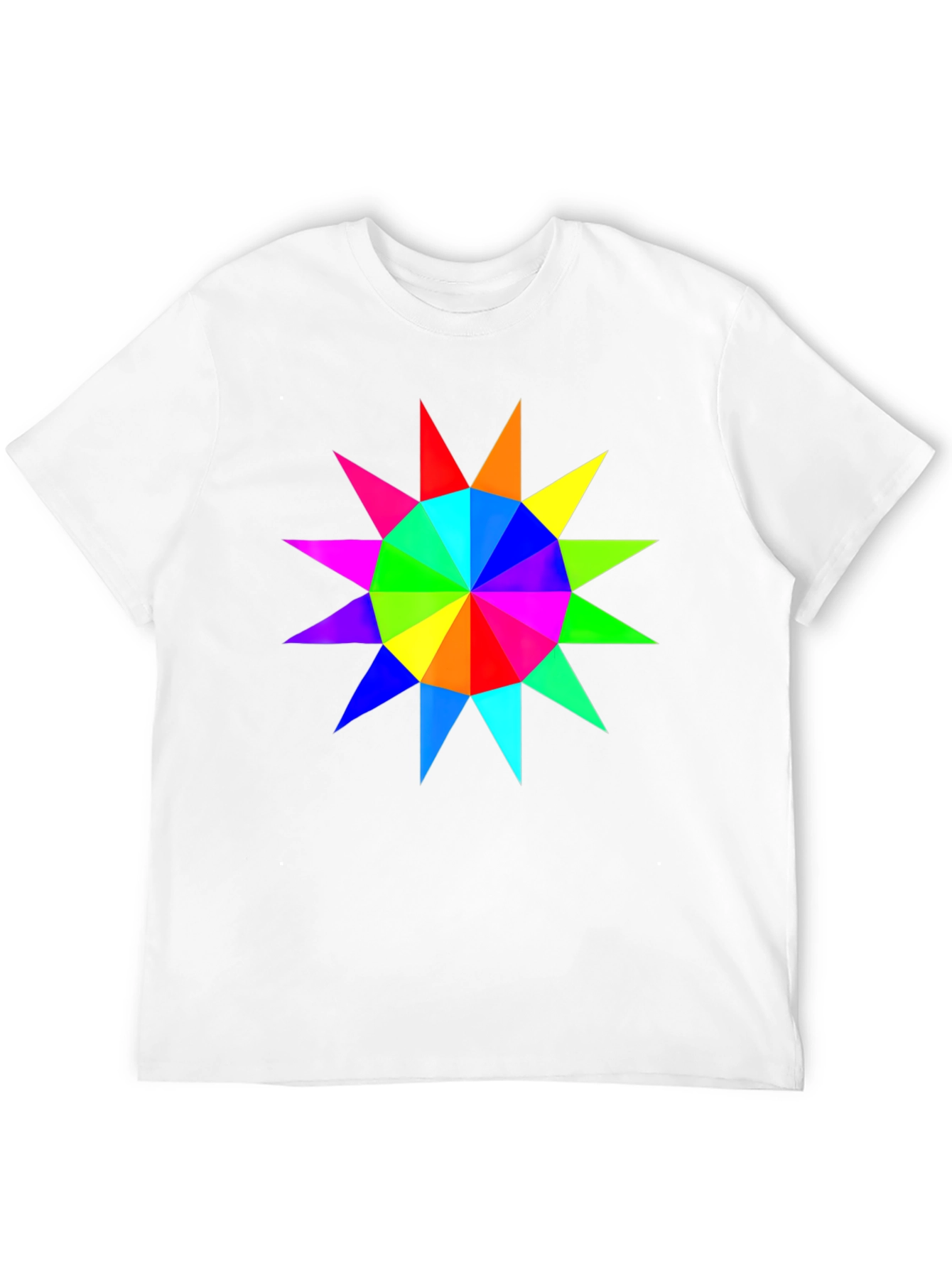 Rainbow Starburst Graphic Black T-Shirt