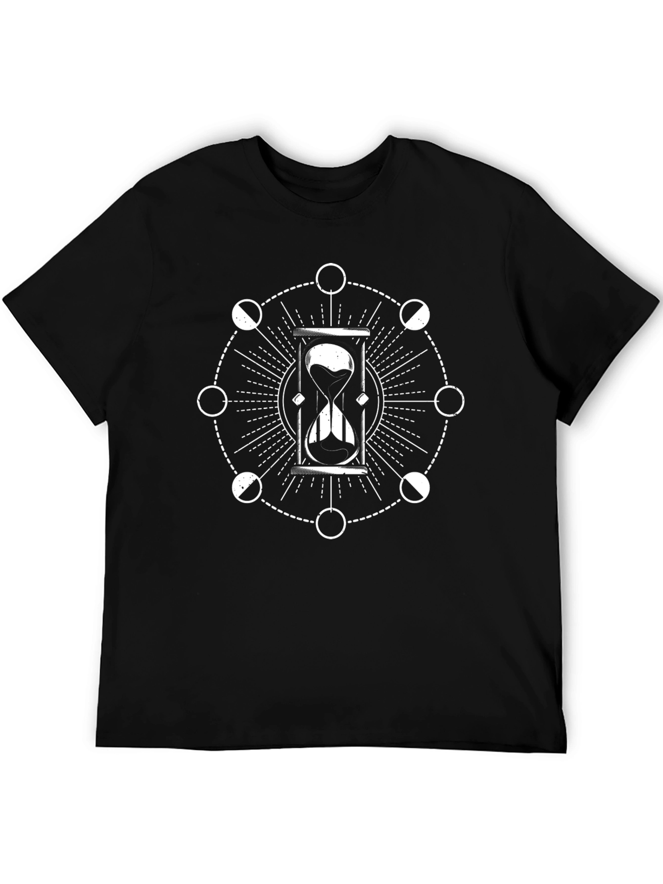 Hourglass Moon Phase Graphic Tee - Black