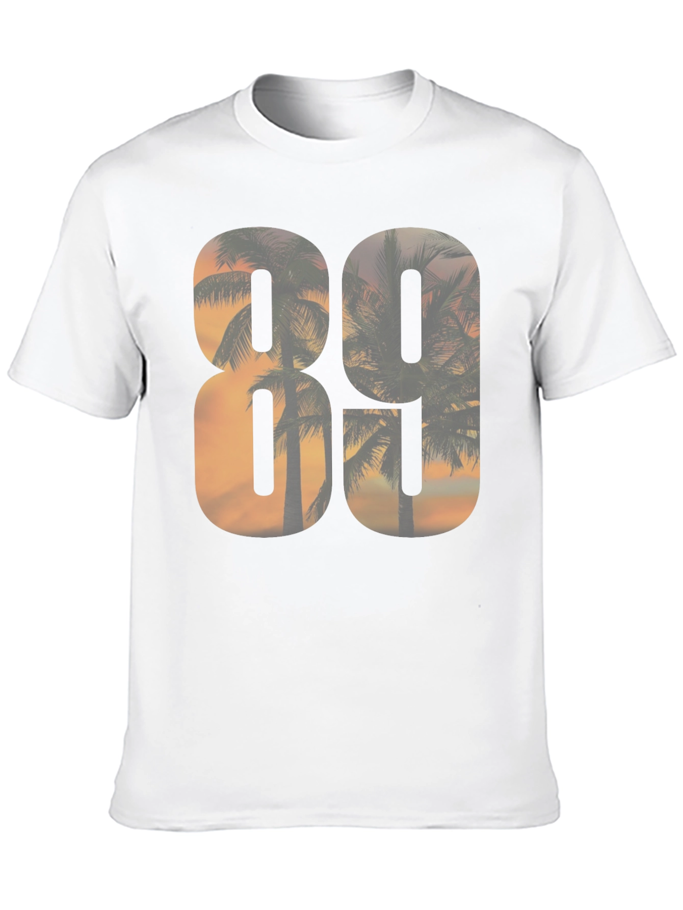 80s Sunset Palm Tree Graphic T-Shirt