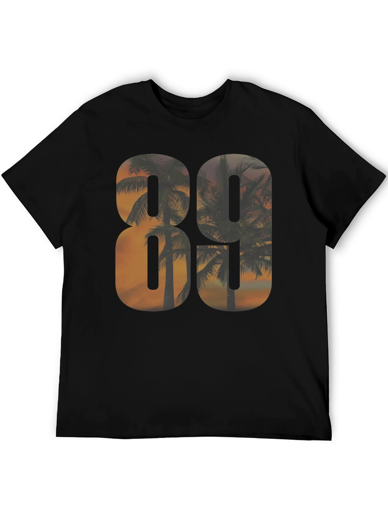 80s Sunset Palm Tree Graphic T-Shirt