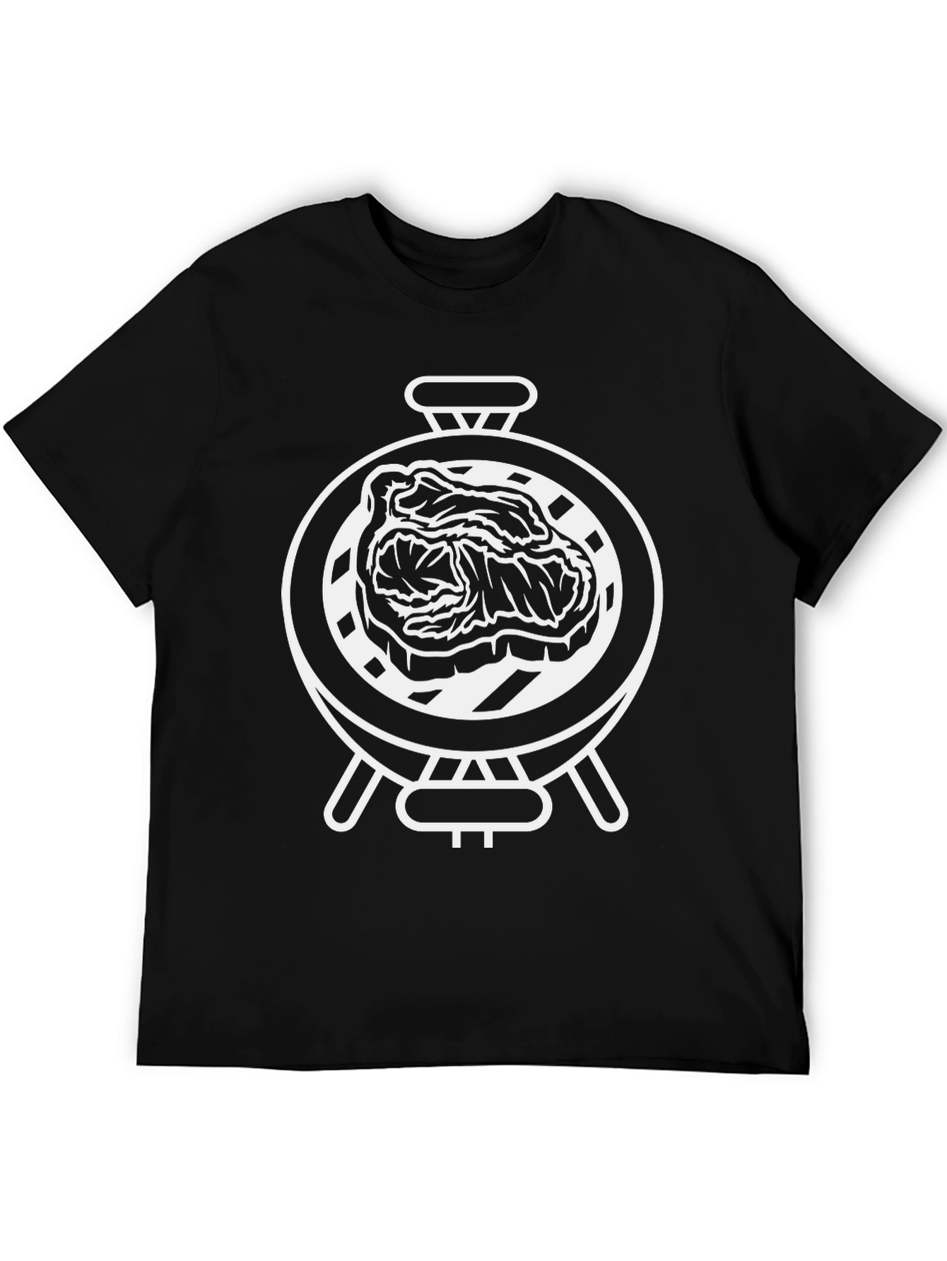 Grill Master Black T-Shirt - BBQ Meat Design