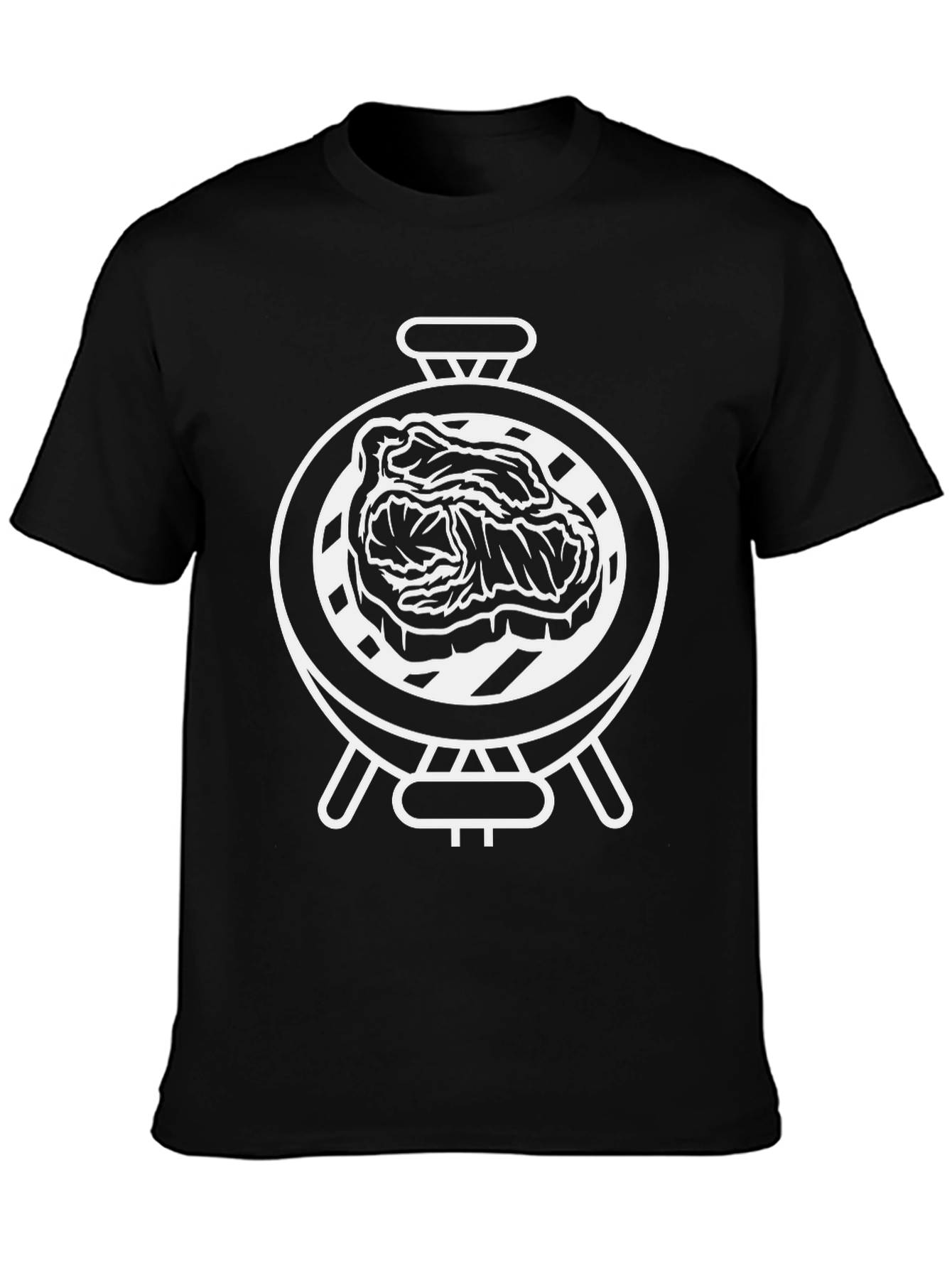 Grill Master Black T-Shirt - BBQ Meat Design