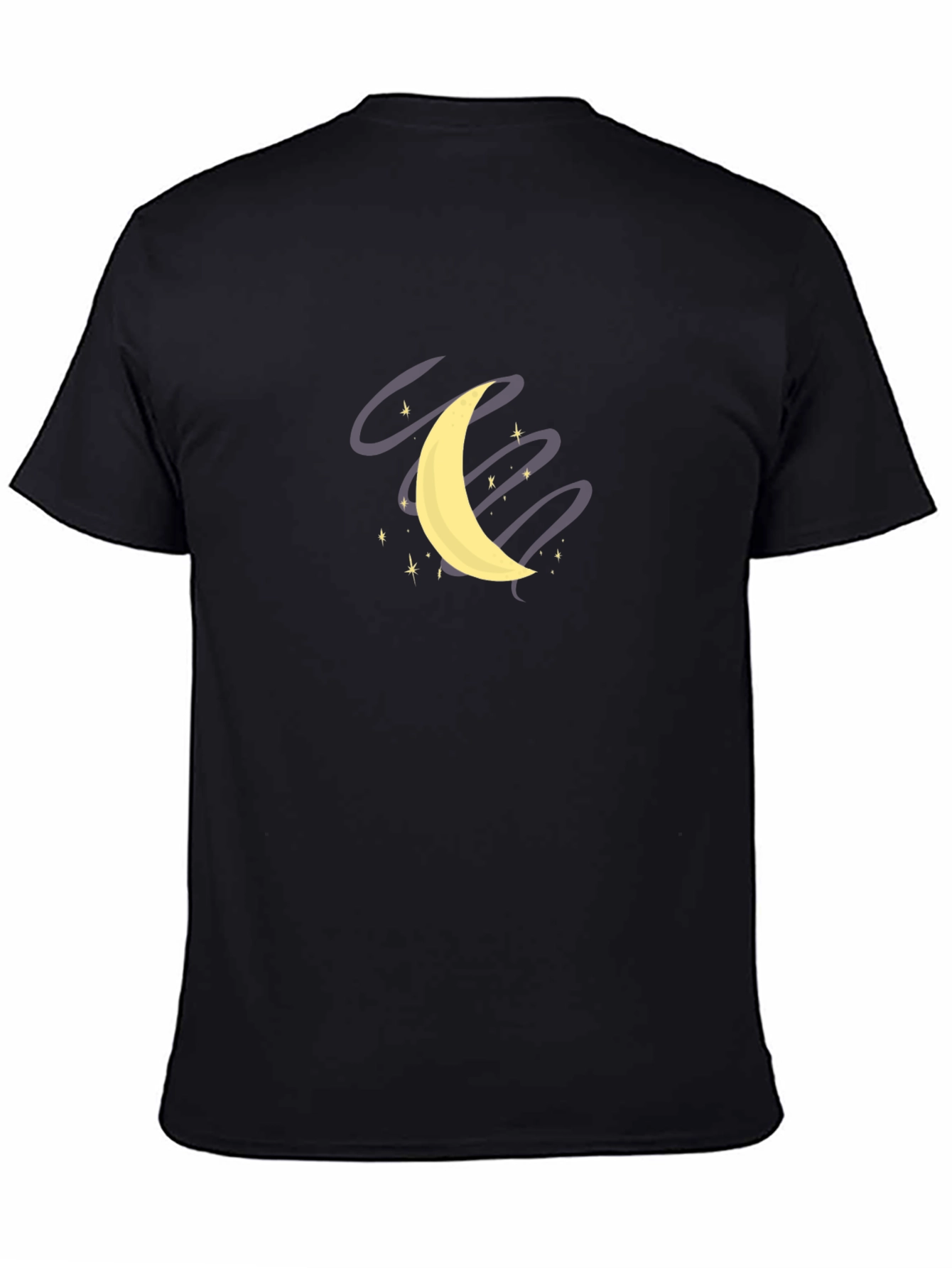 Moon and Stars Graphic Black T-Shirt