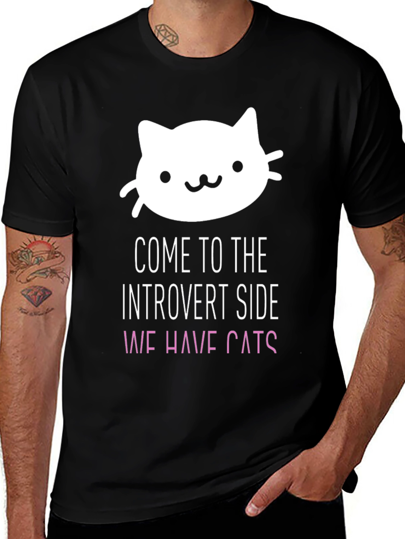 Introvert Cat Graphic Tee
