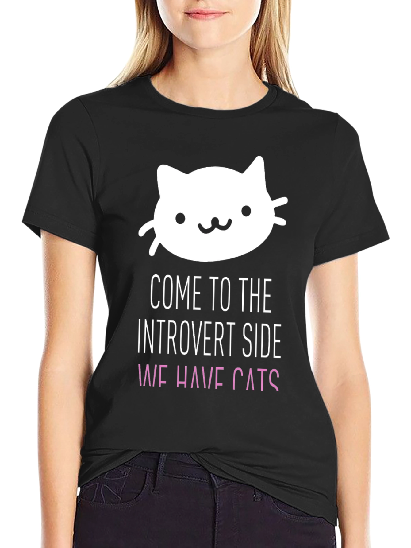 Introvert Cat Graphic Tee