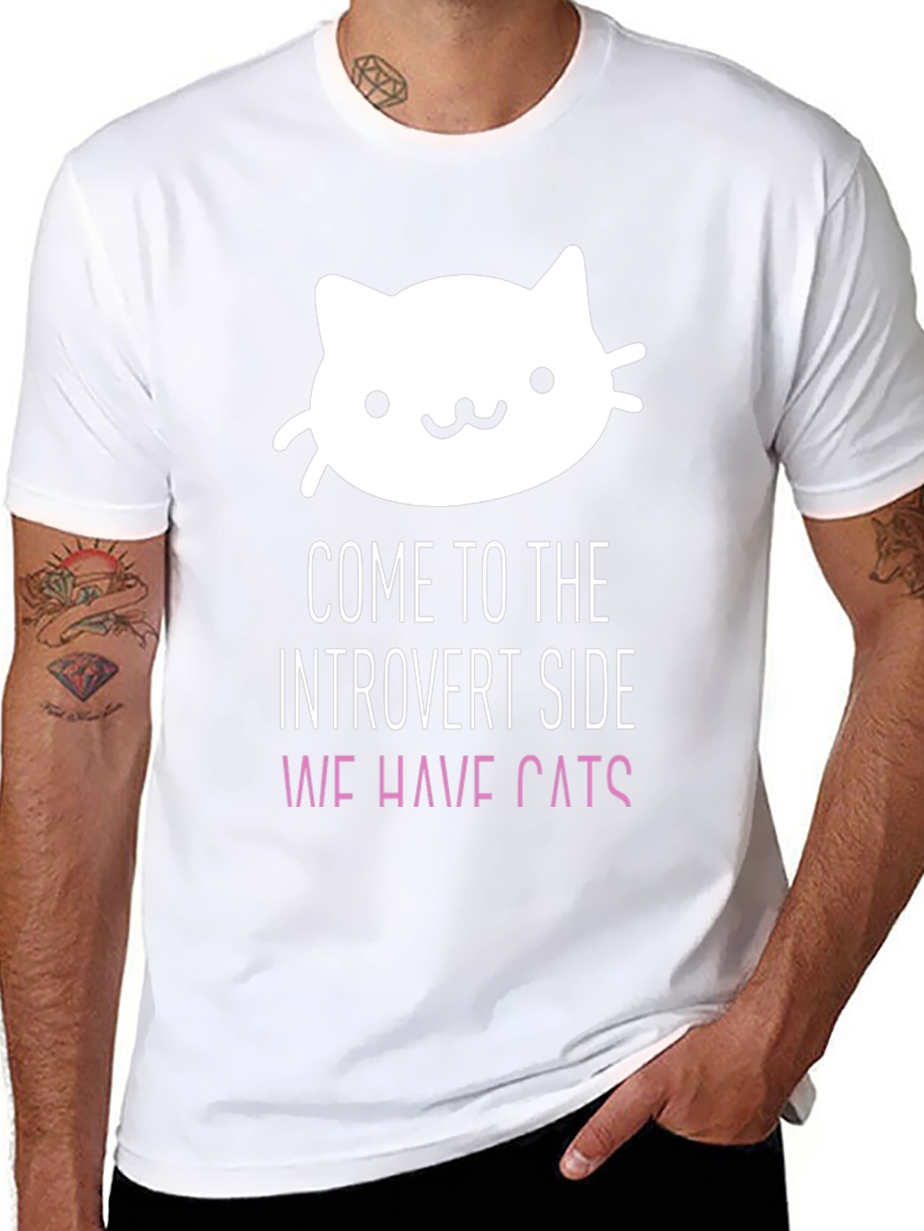 Introvert Cat Graphic Tee
