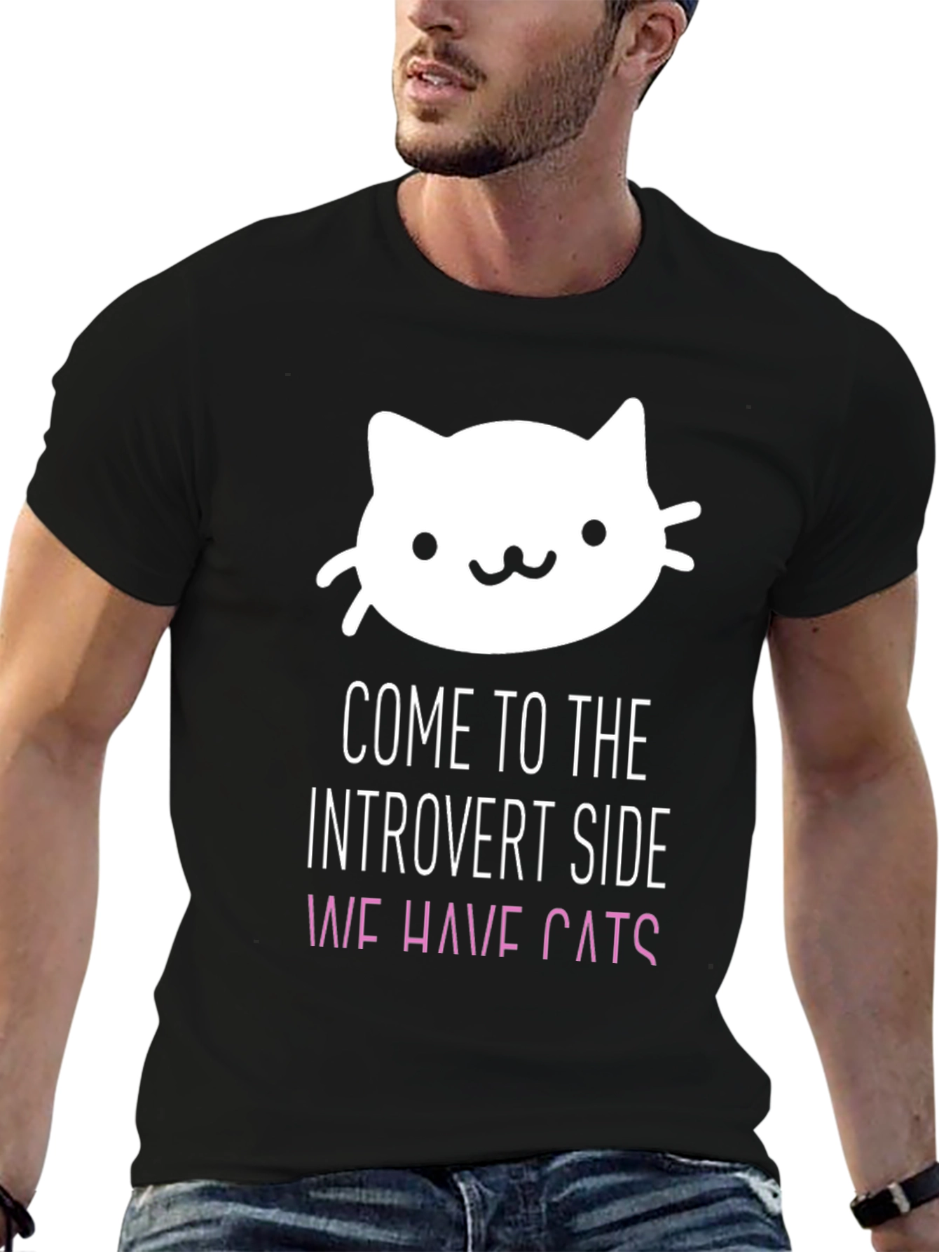 Introvert Cat Graphic Tee
