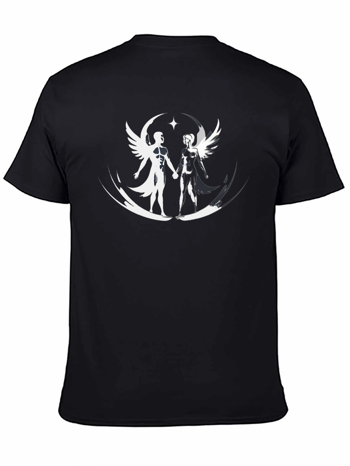 Angelic Couple Graphic Tee - Stylish & Unique