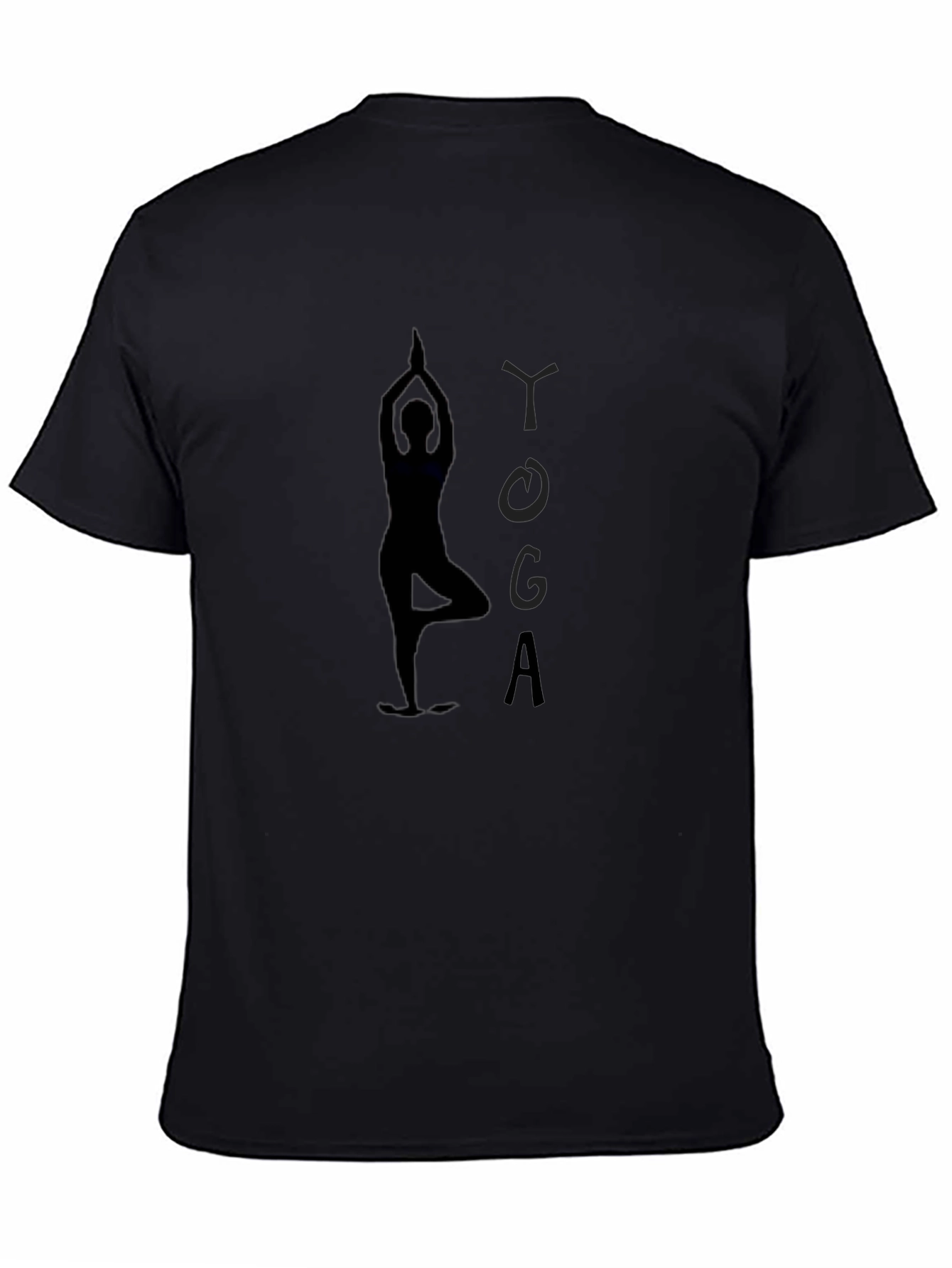 Yoga Silhouette Black T-Shirt