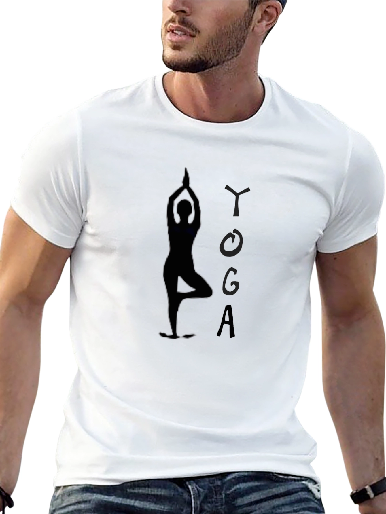 Yoga Silhouette Black T-Shirt
