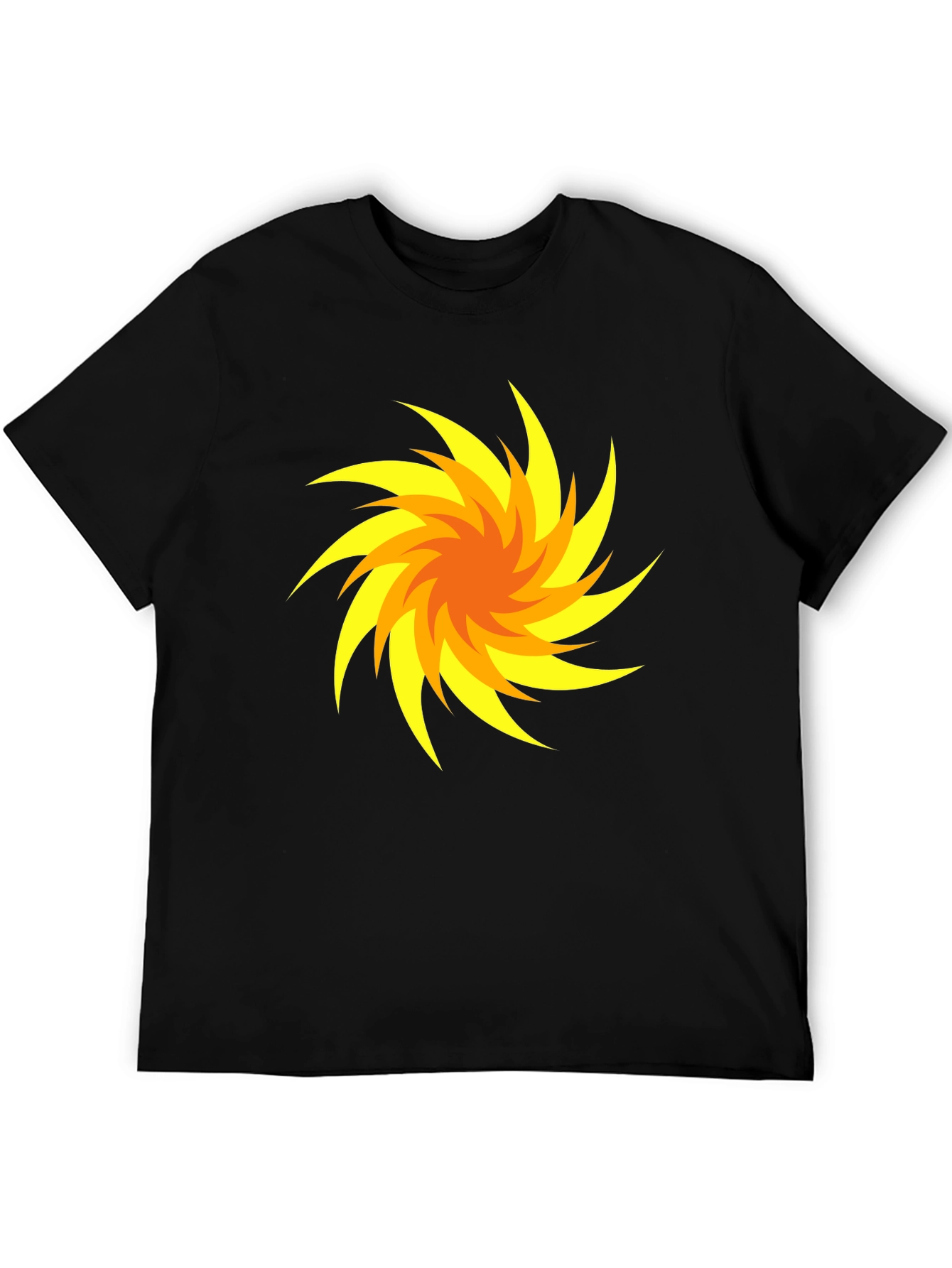 Swirl Design Black T-Shirt