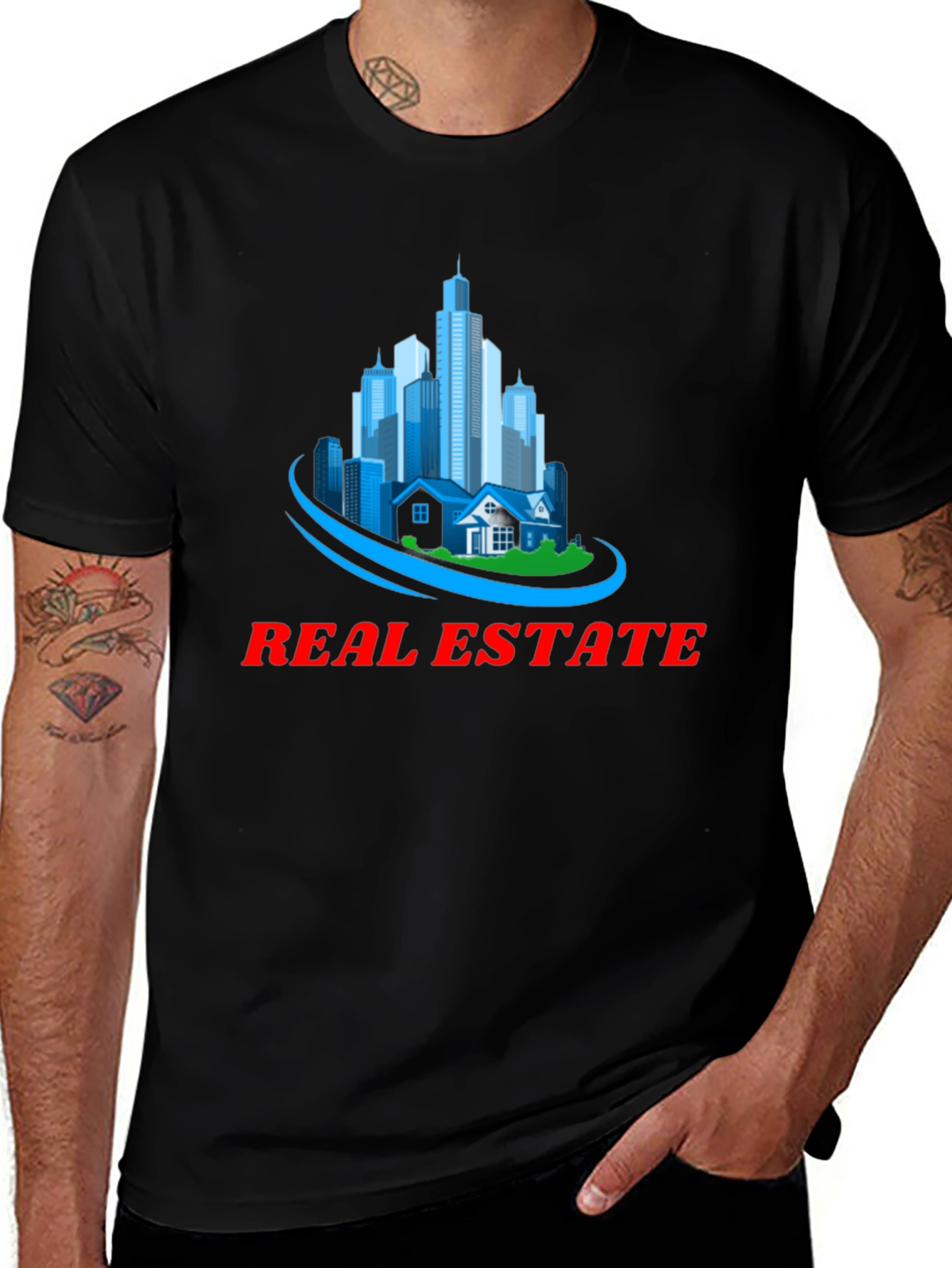 Real Estate Graphic T-Shirt - City & Home Design