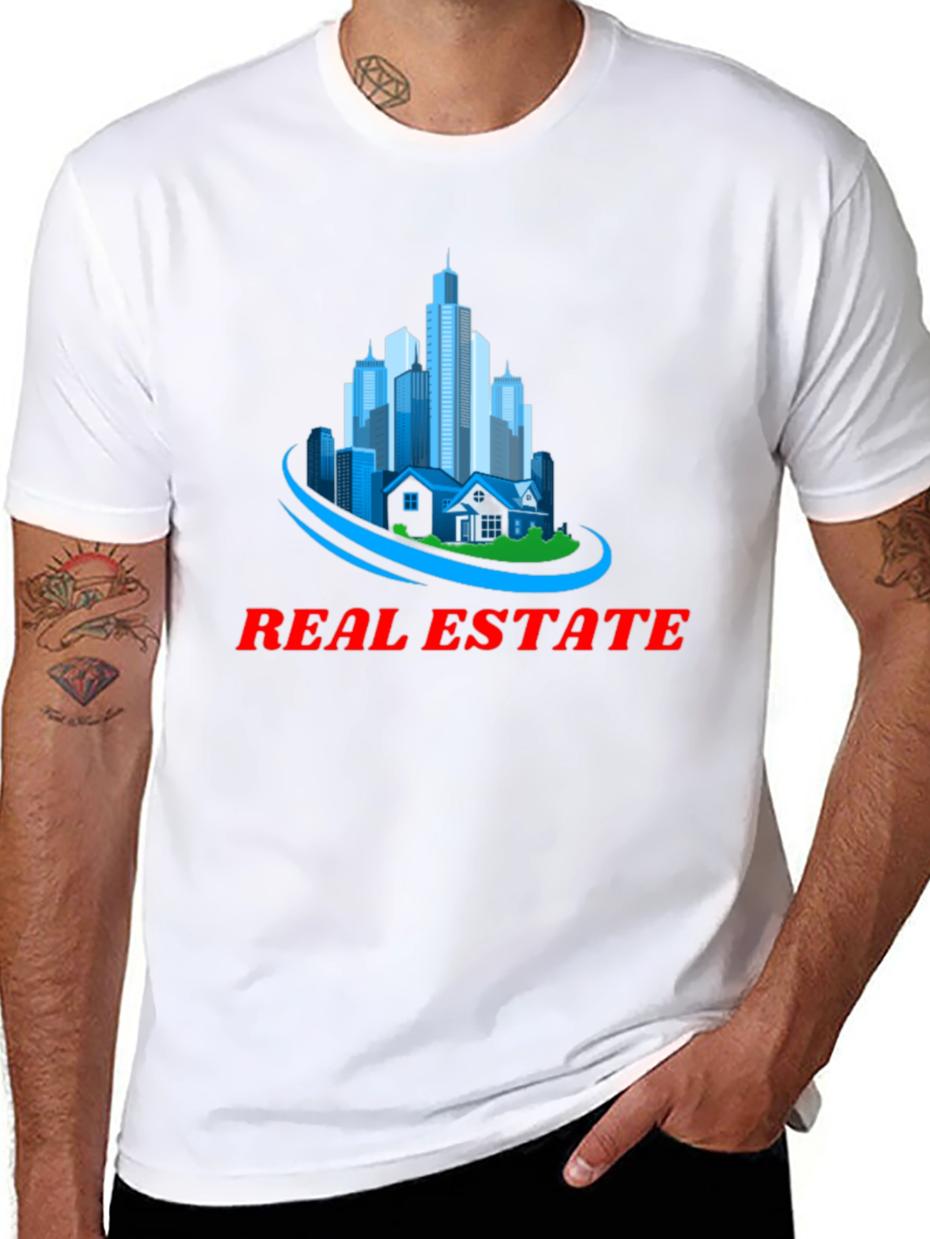 Real Estate Graphic T-Shirt - City & Home Design