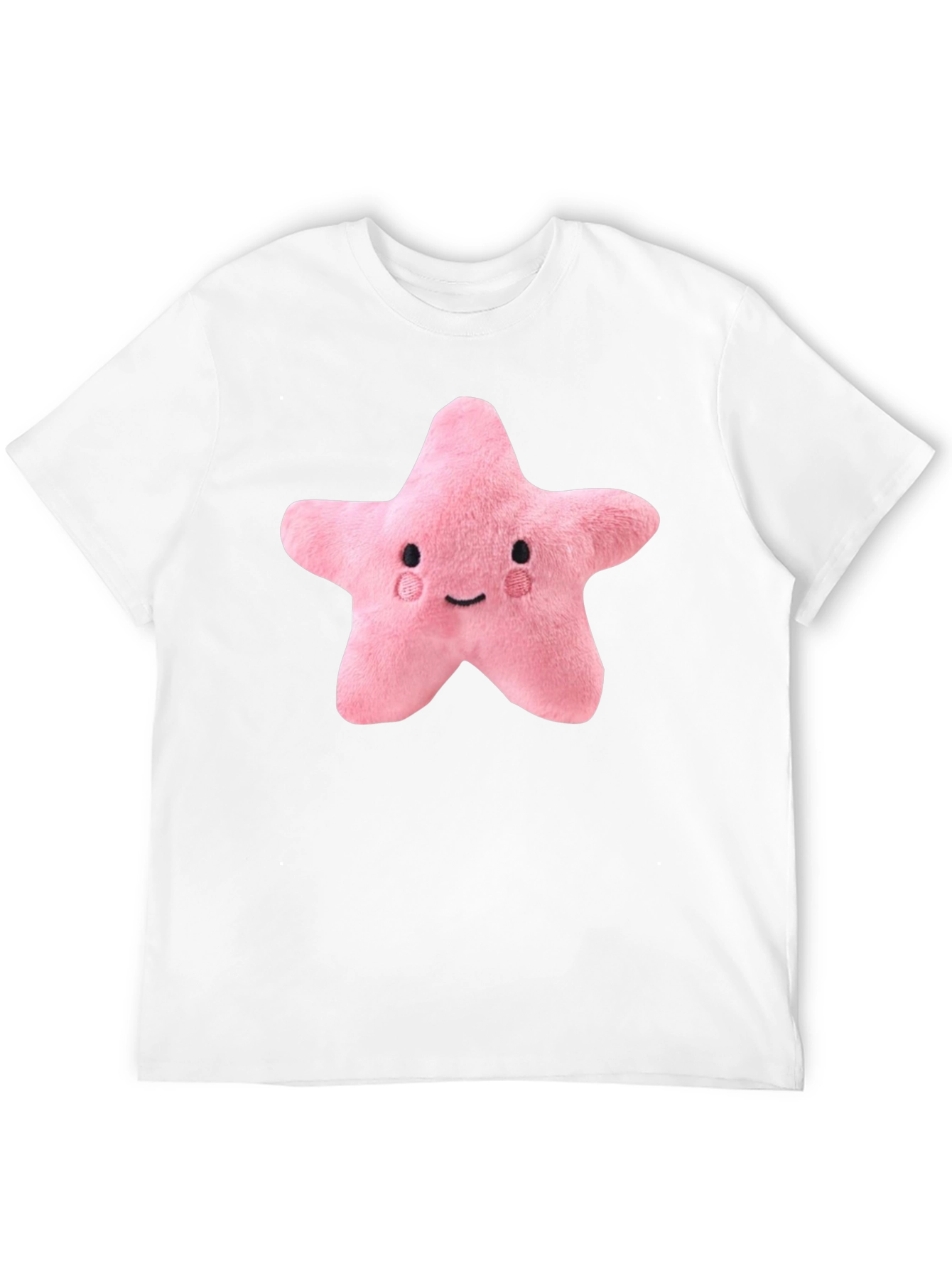 Cute Plush Star T-Shirt - Black