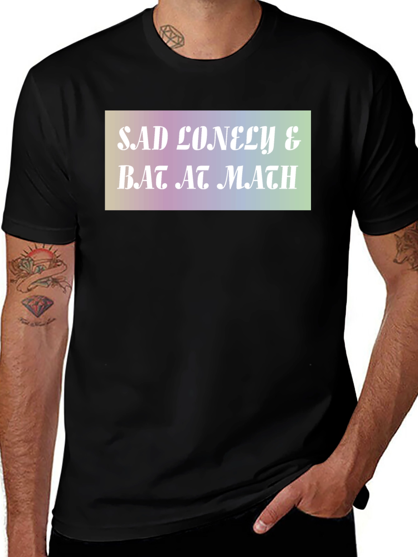 Sad Lonely & Bad at Math Graphic T-Shirt