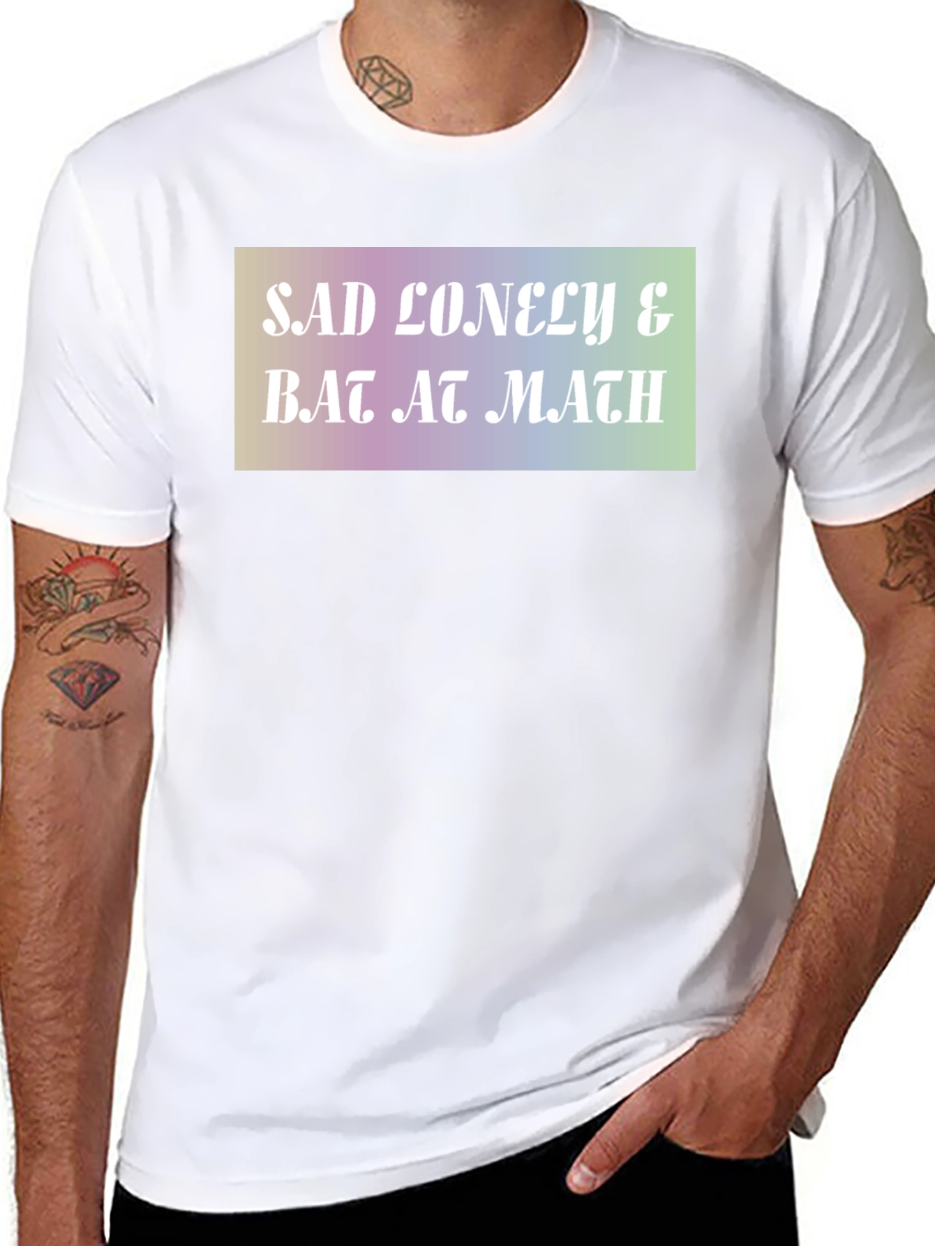 Sad Lonely & Bad at Math Graphic T-Shirt