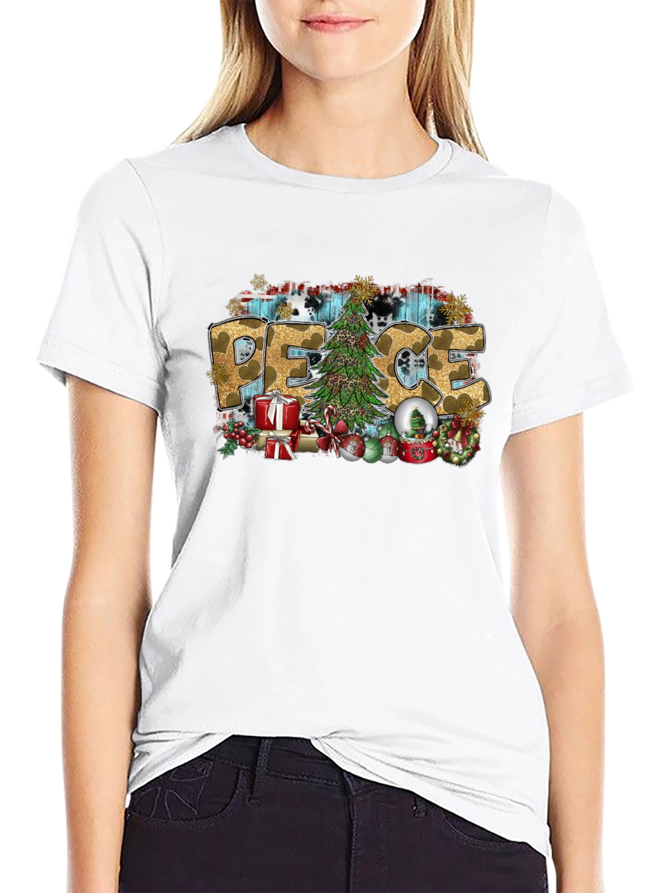 Peace Christmas Graphic T-Shirt