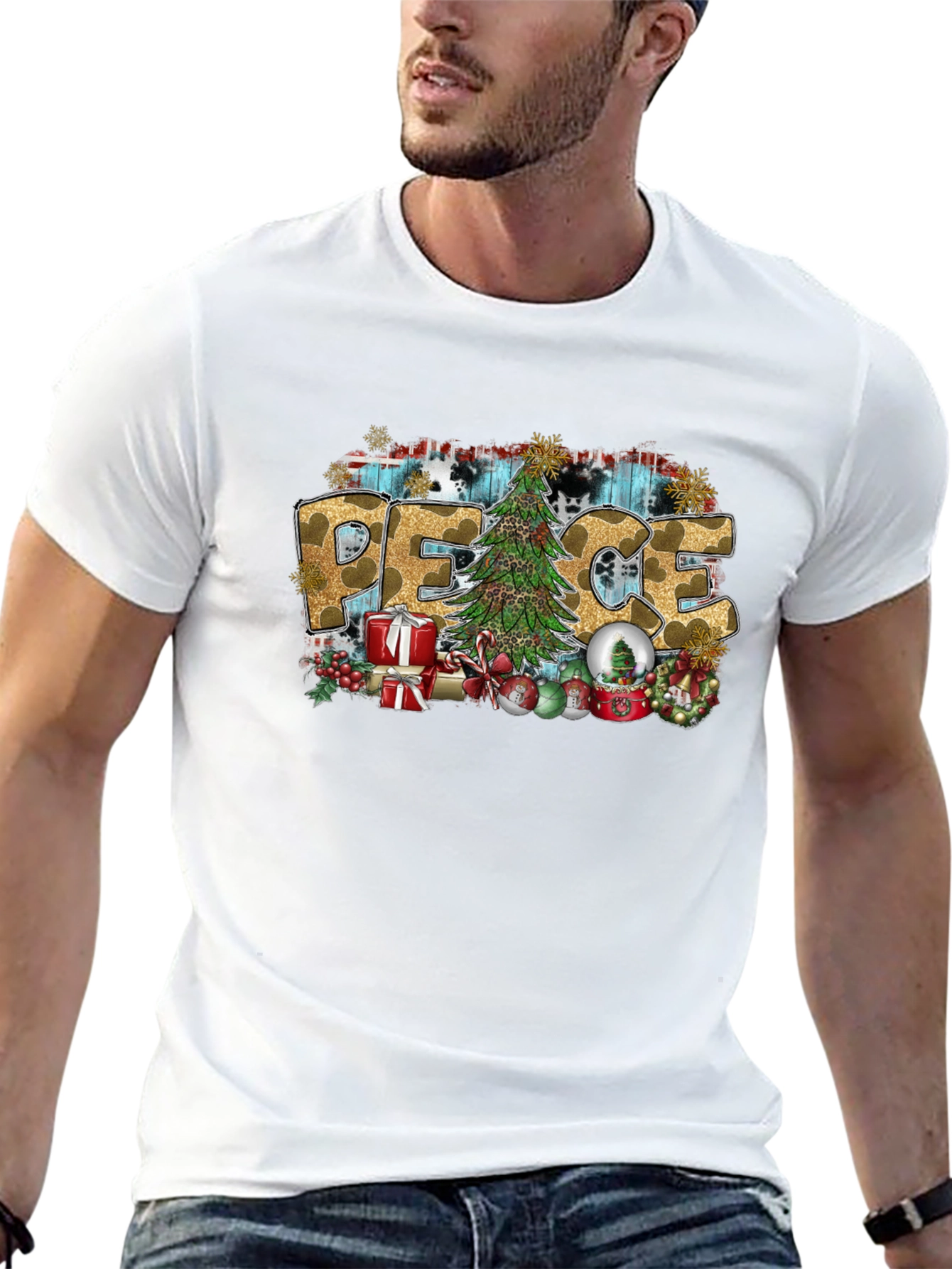 Peace Christmas Graphic T-Shirt