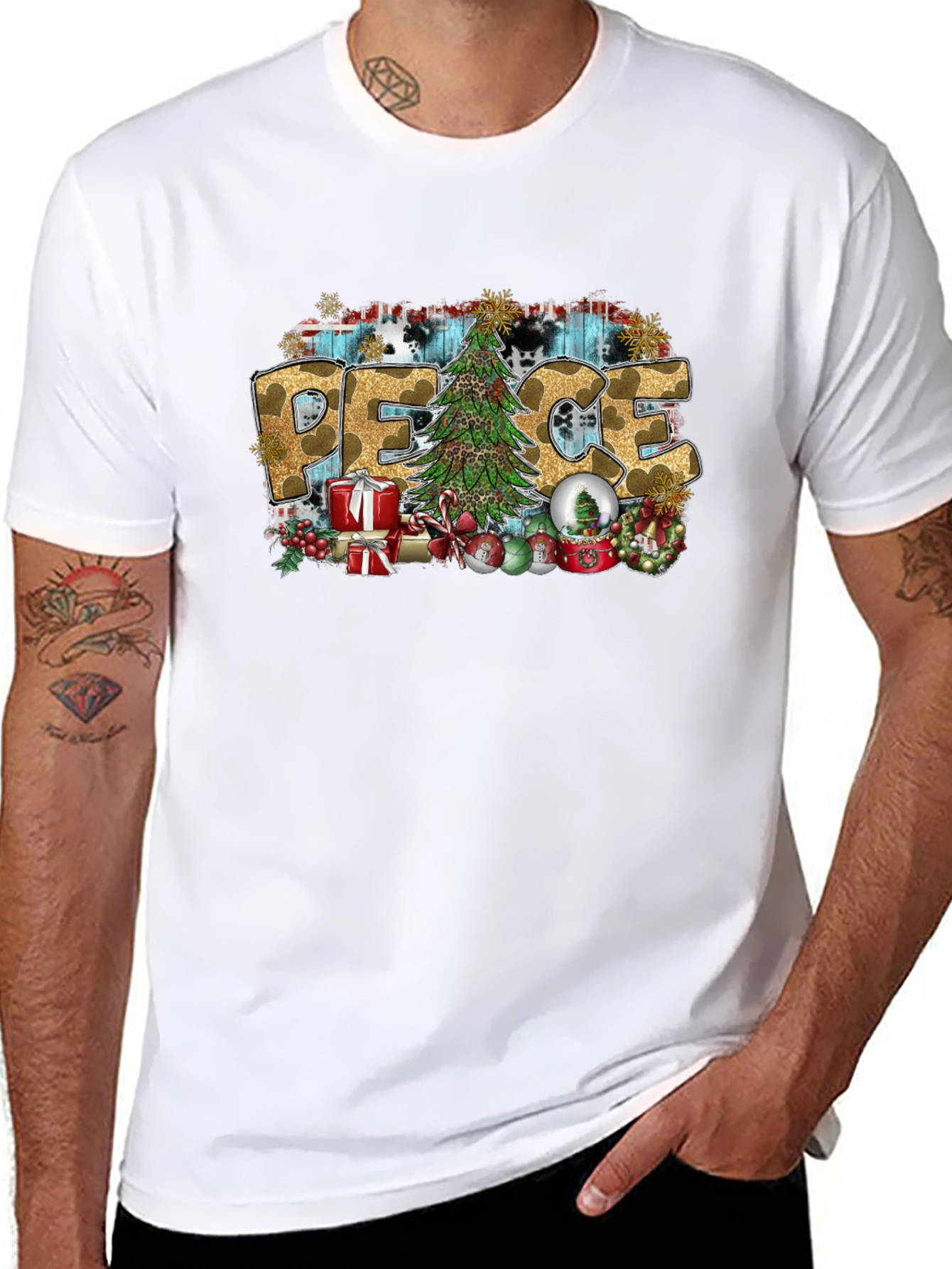 Peace Christmas Graphic T-Shirt