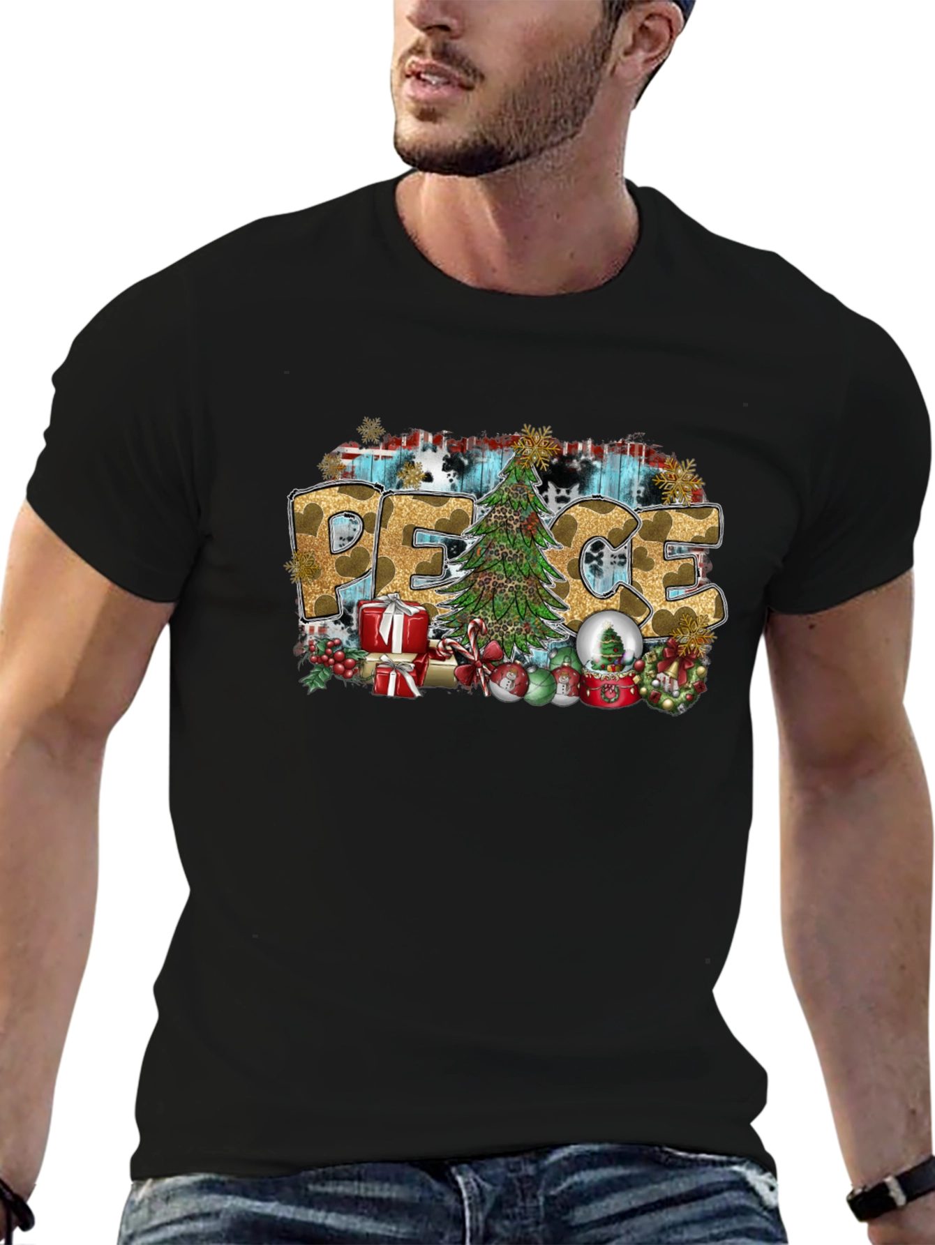 Peace Christmas Graphic T-Shirt