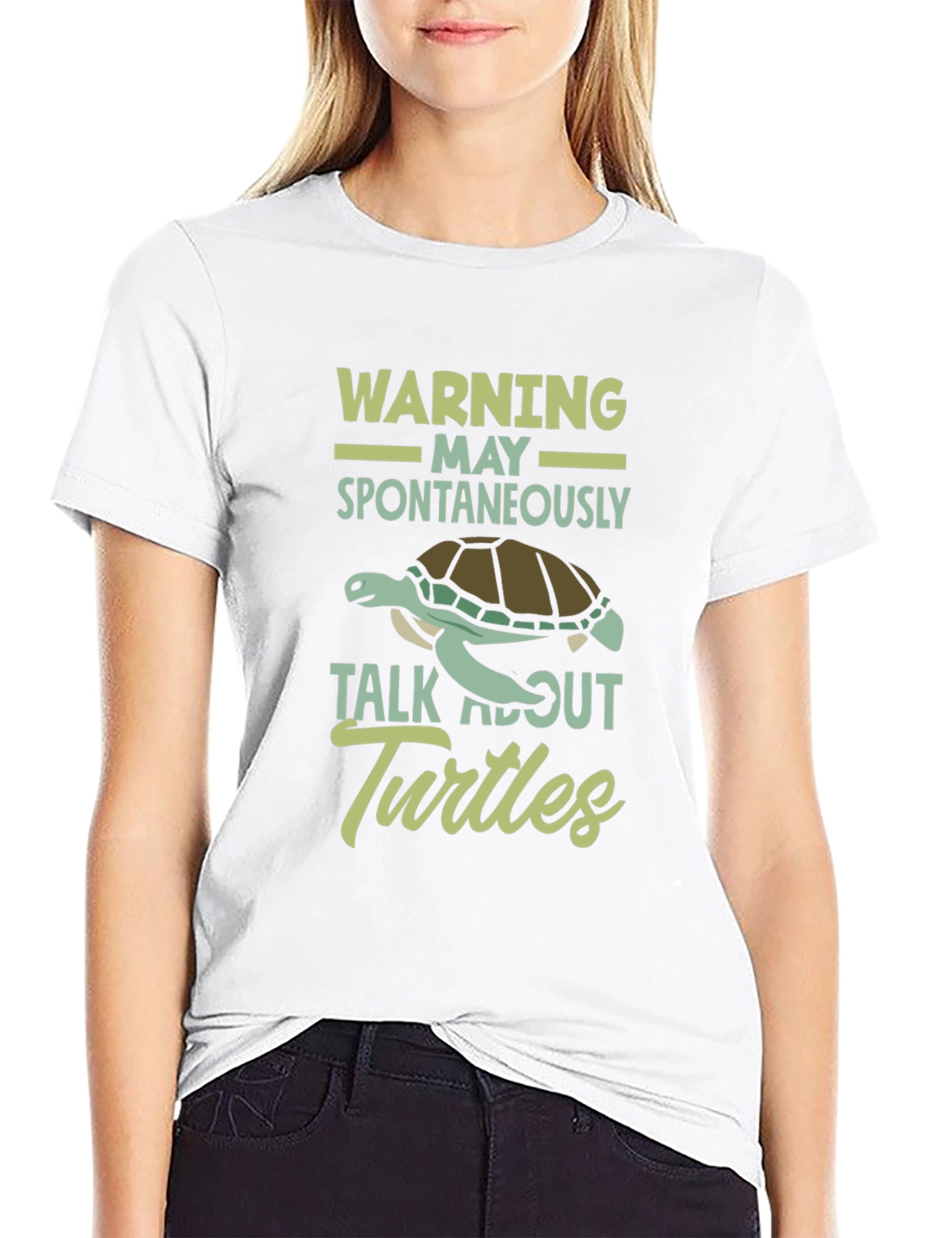 Warning May Spontaneously Talk About Turtles T-Shirt