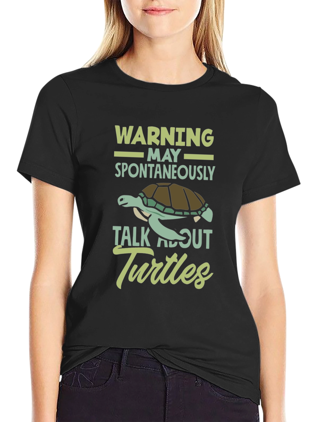 Warning May Spontaneously Talk About Turtles T-Shirt