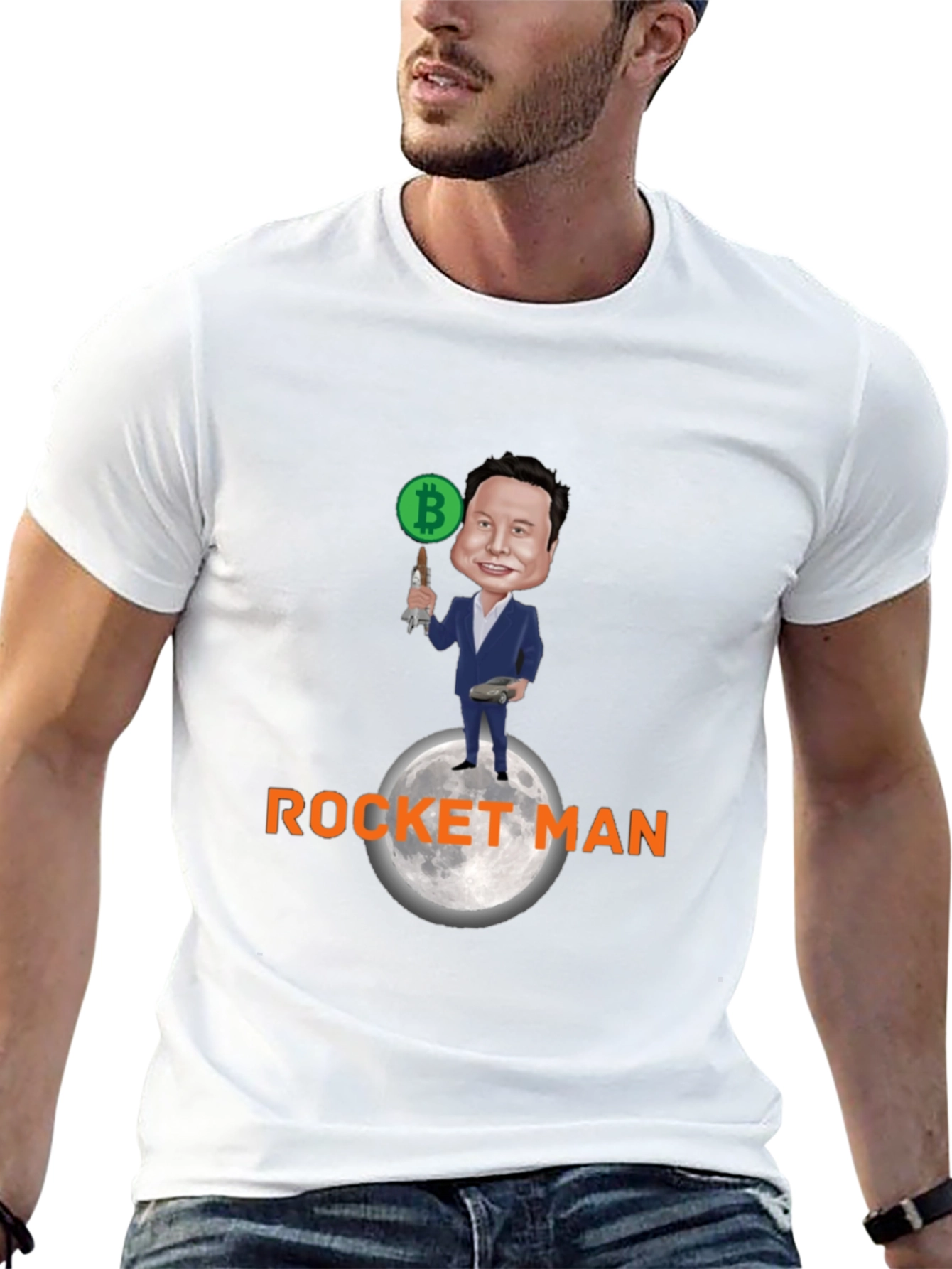 Bitcoin Rocket Man T-Shirt - Elon Musk